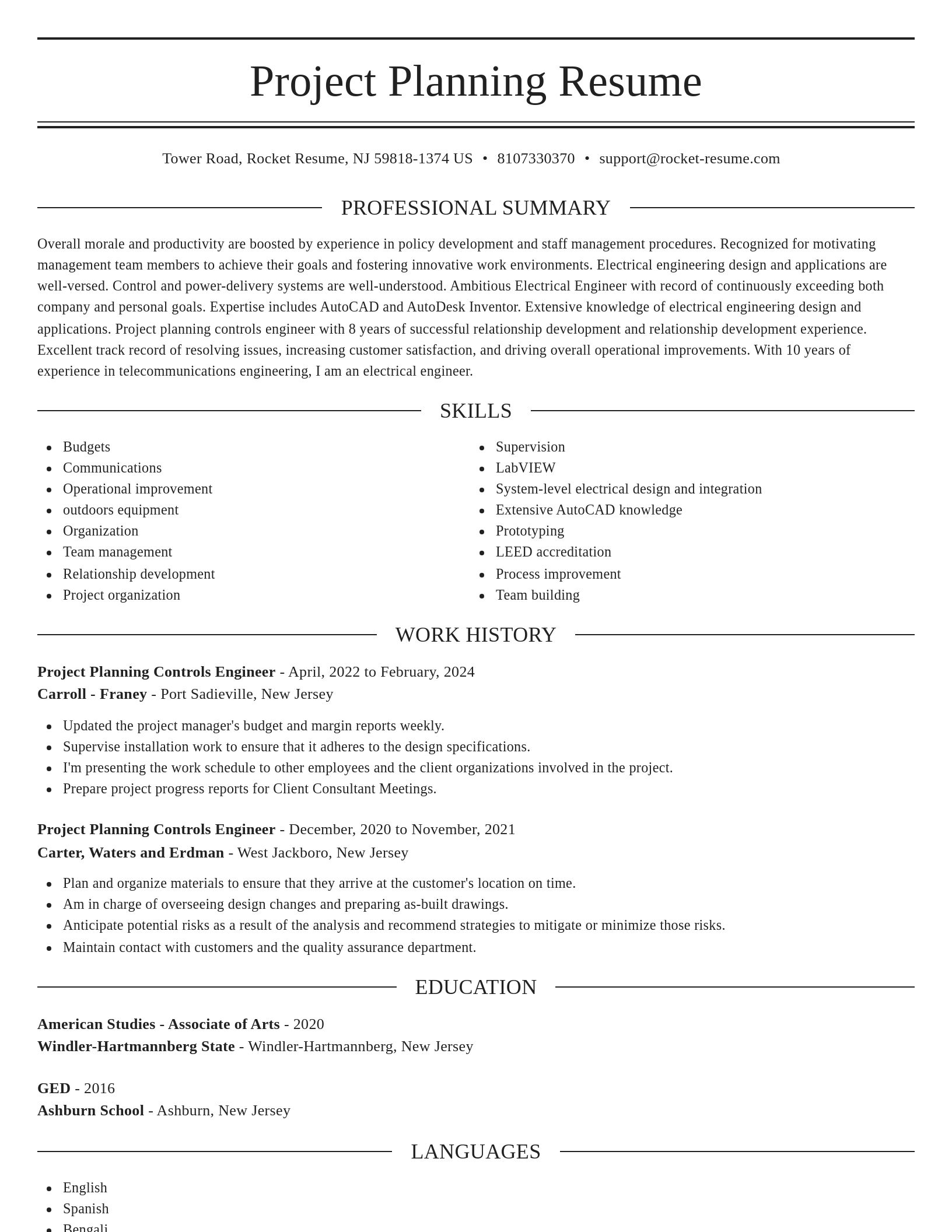 Elegant resume template