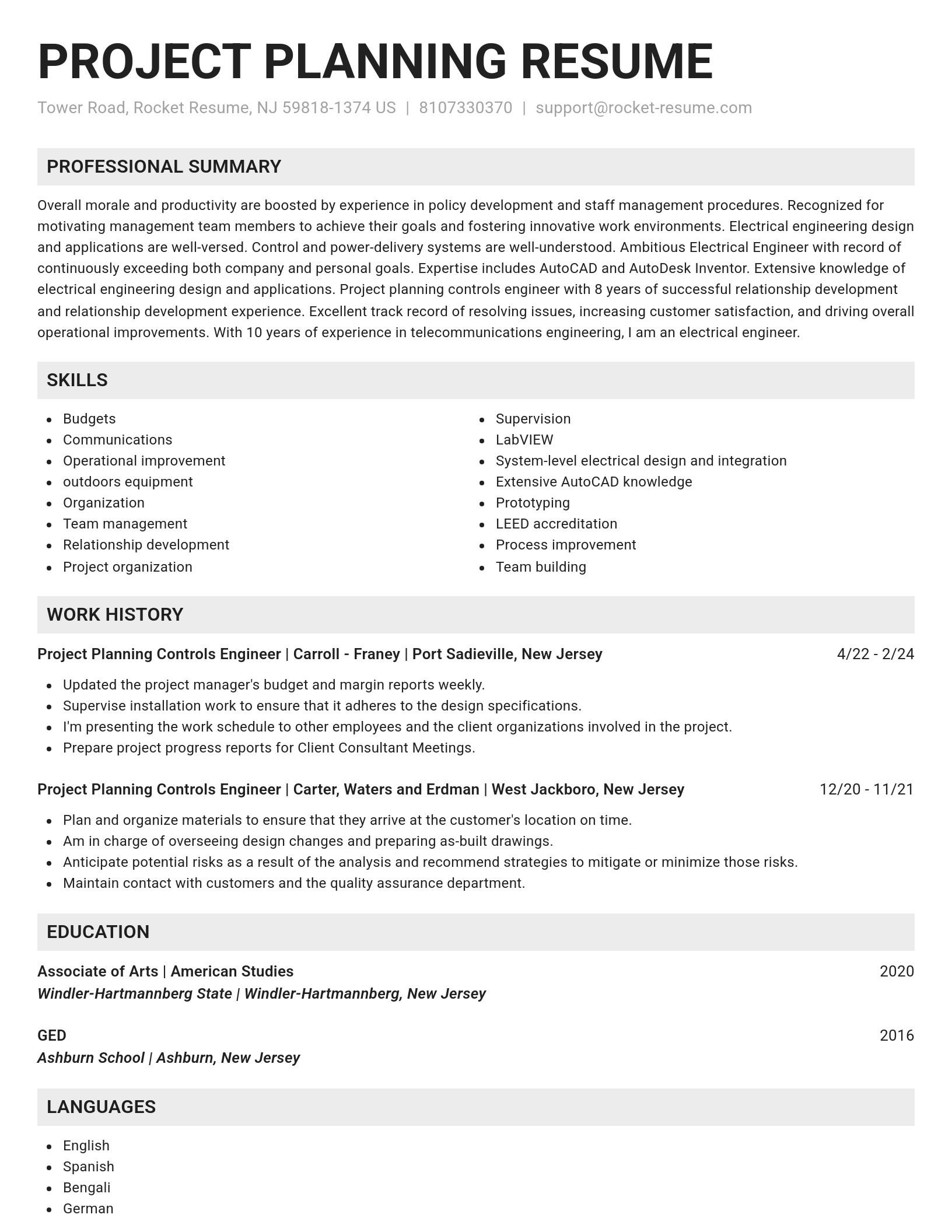 Genius resume template