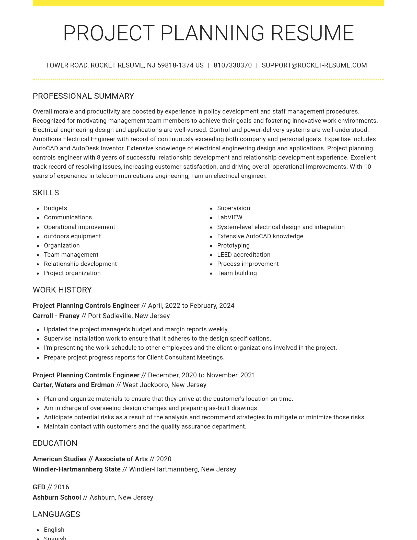 Grand resume template