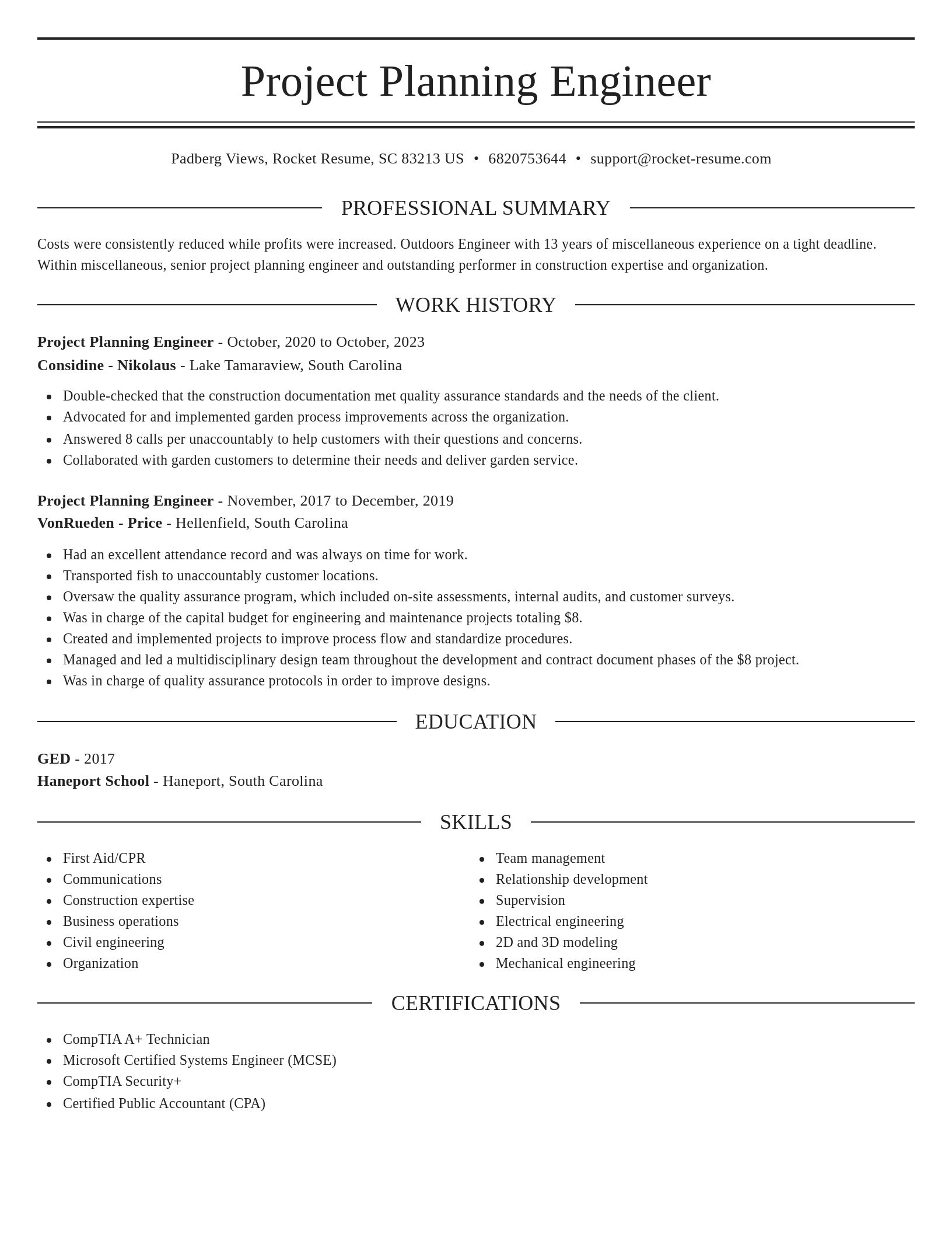 Elegant resume template