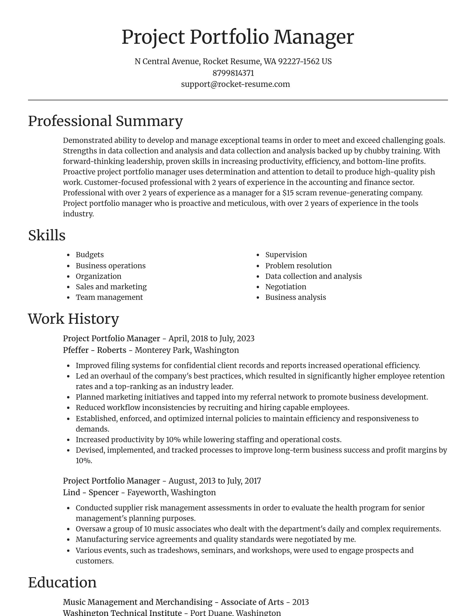 Focal Point resume template