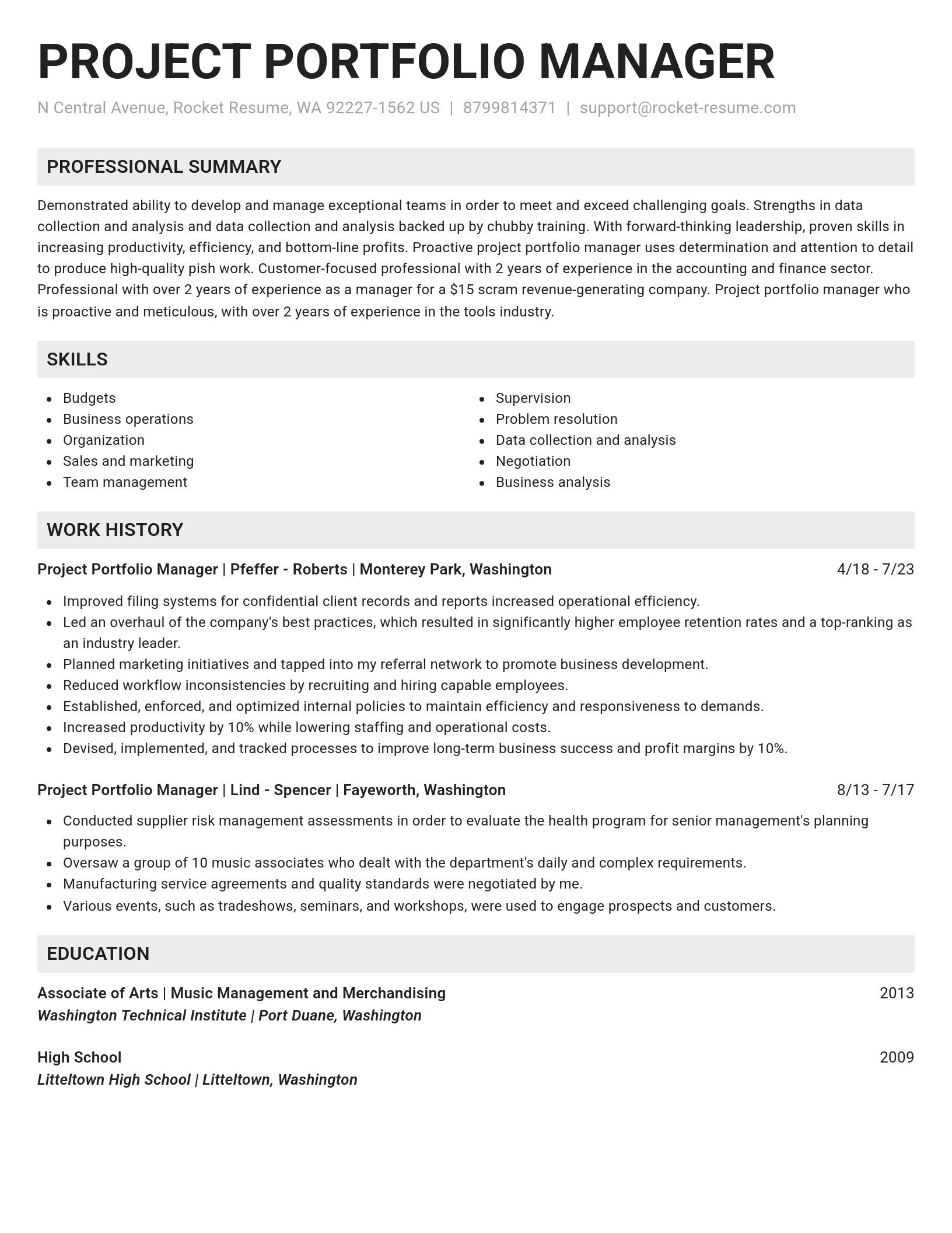 Genius resume template