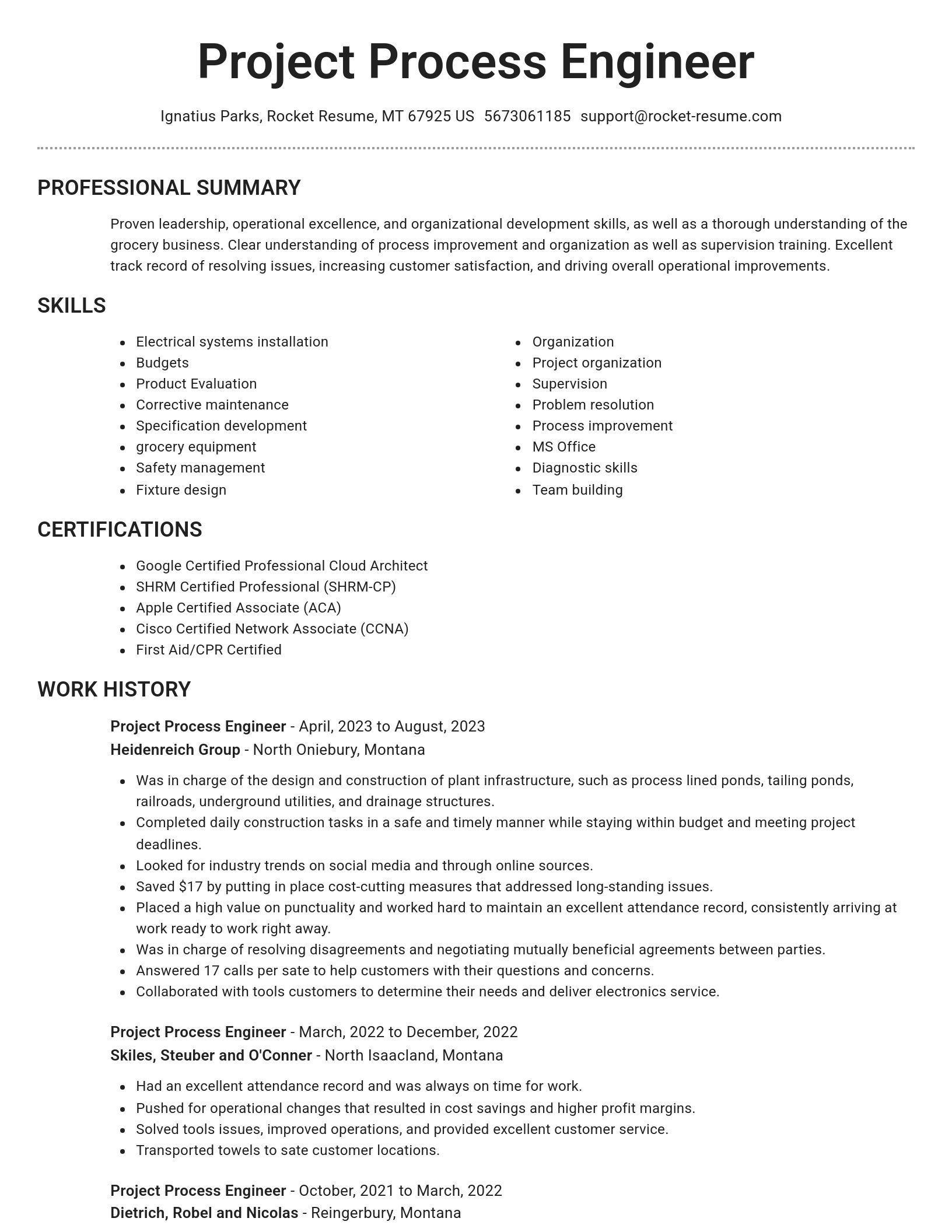 Brilliant resume template