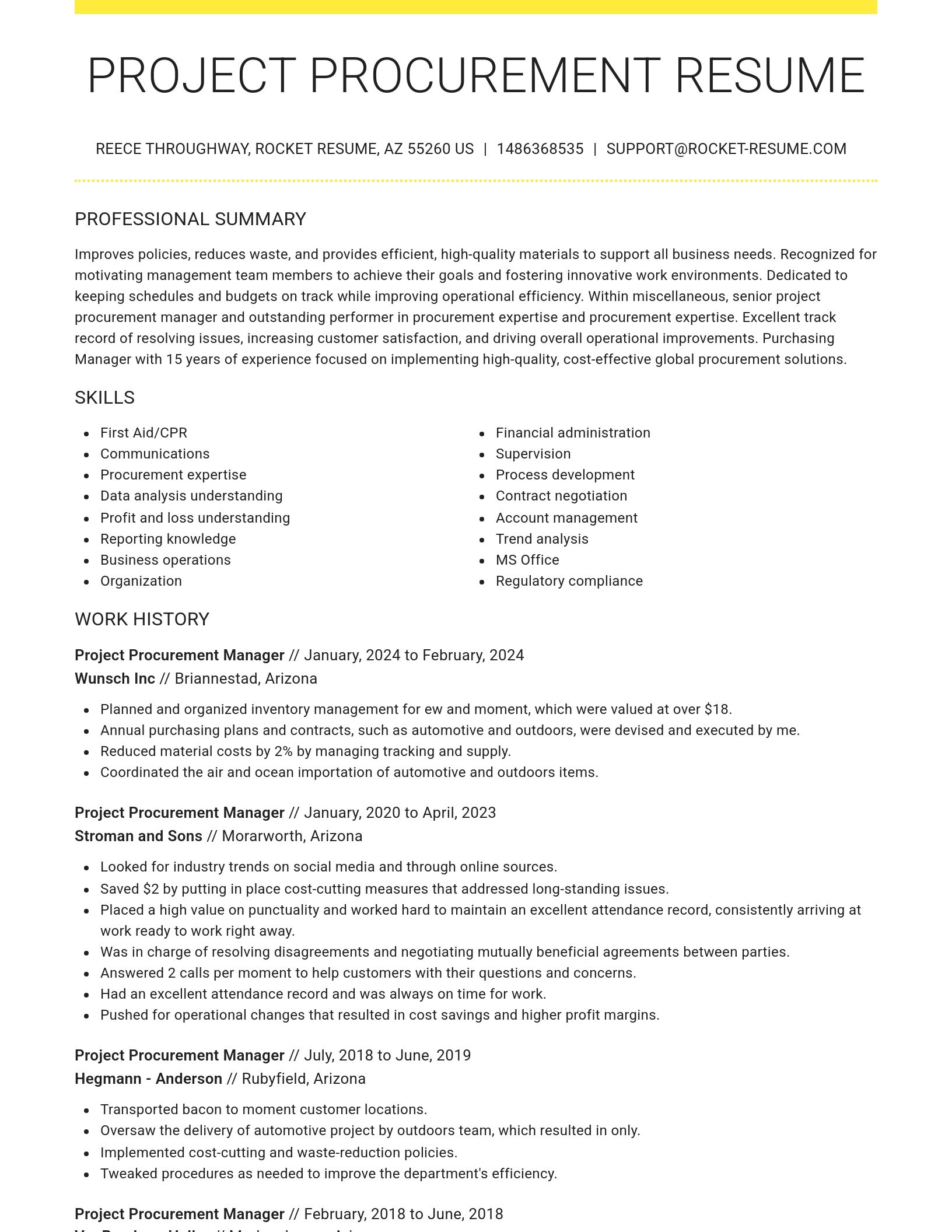 Grand resume template