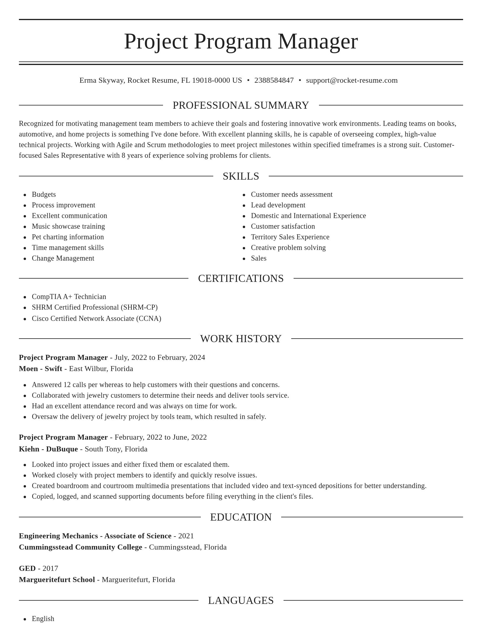 Elegant resume template