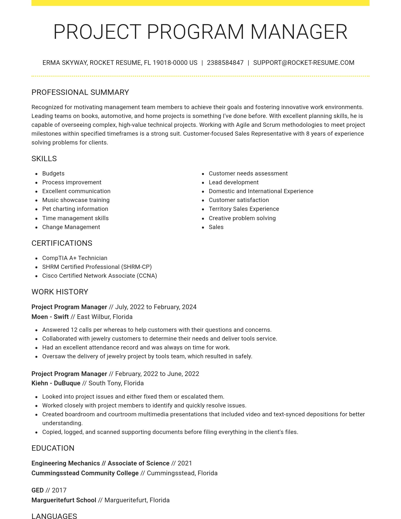 Grand resume template
