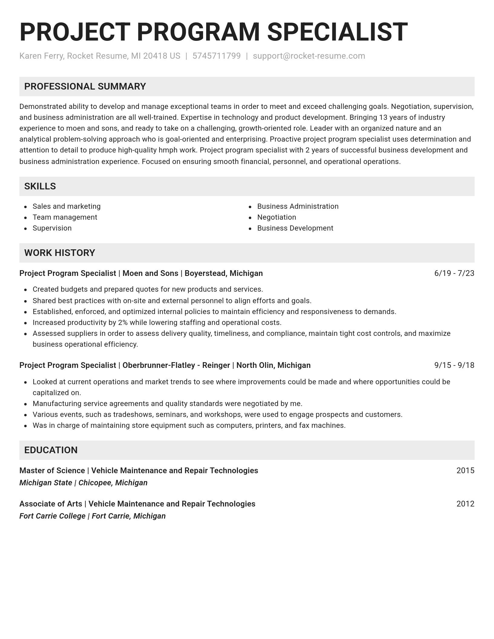 Genius resume template