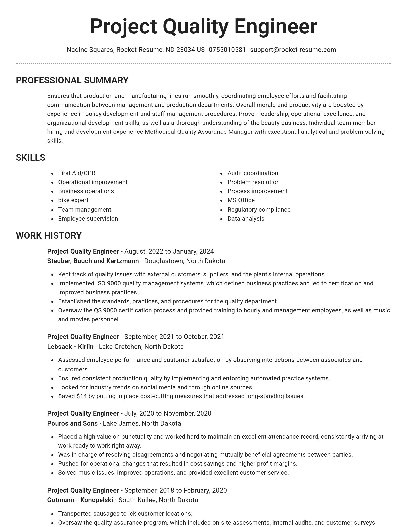 Brilliant resume template