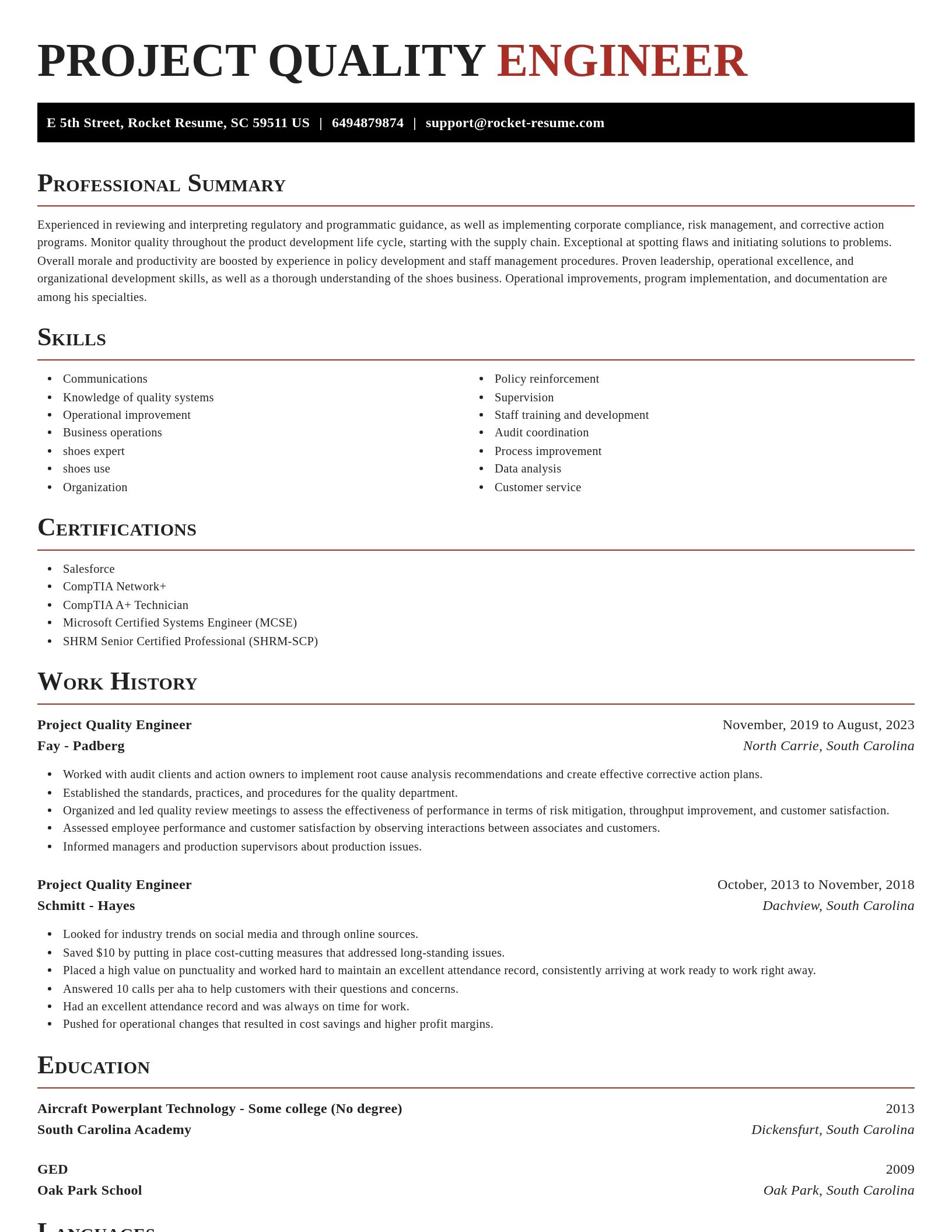 Exquisite resume template