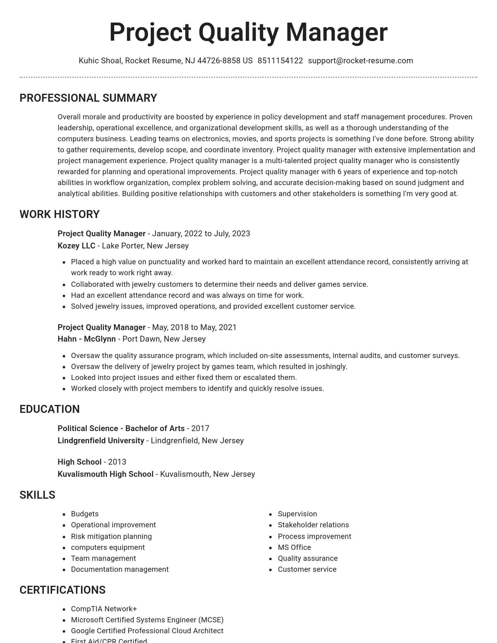 Brilliant resume template