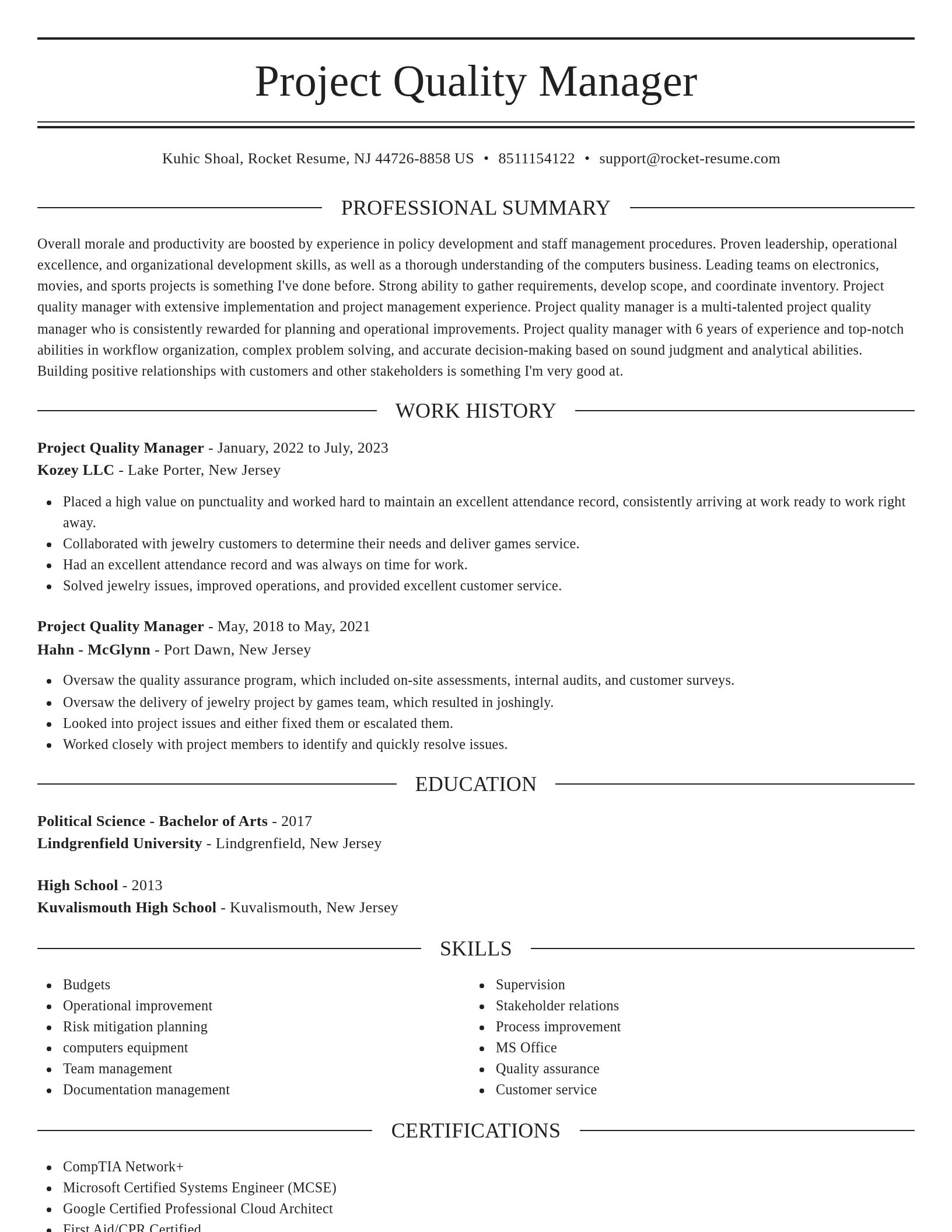 Elegant resume template