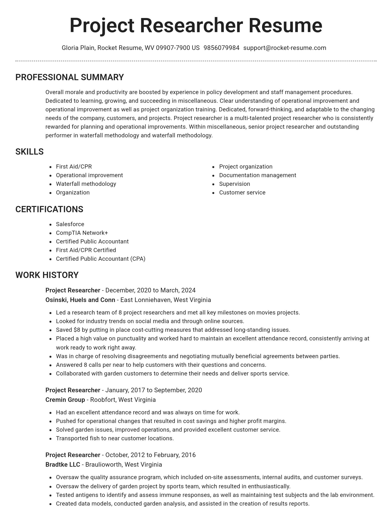 Brilliant resume template