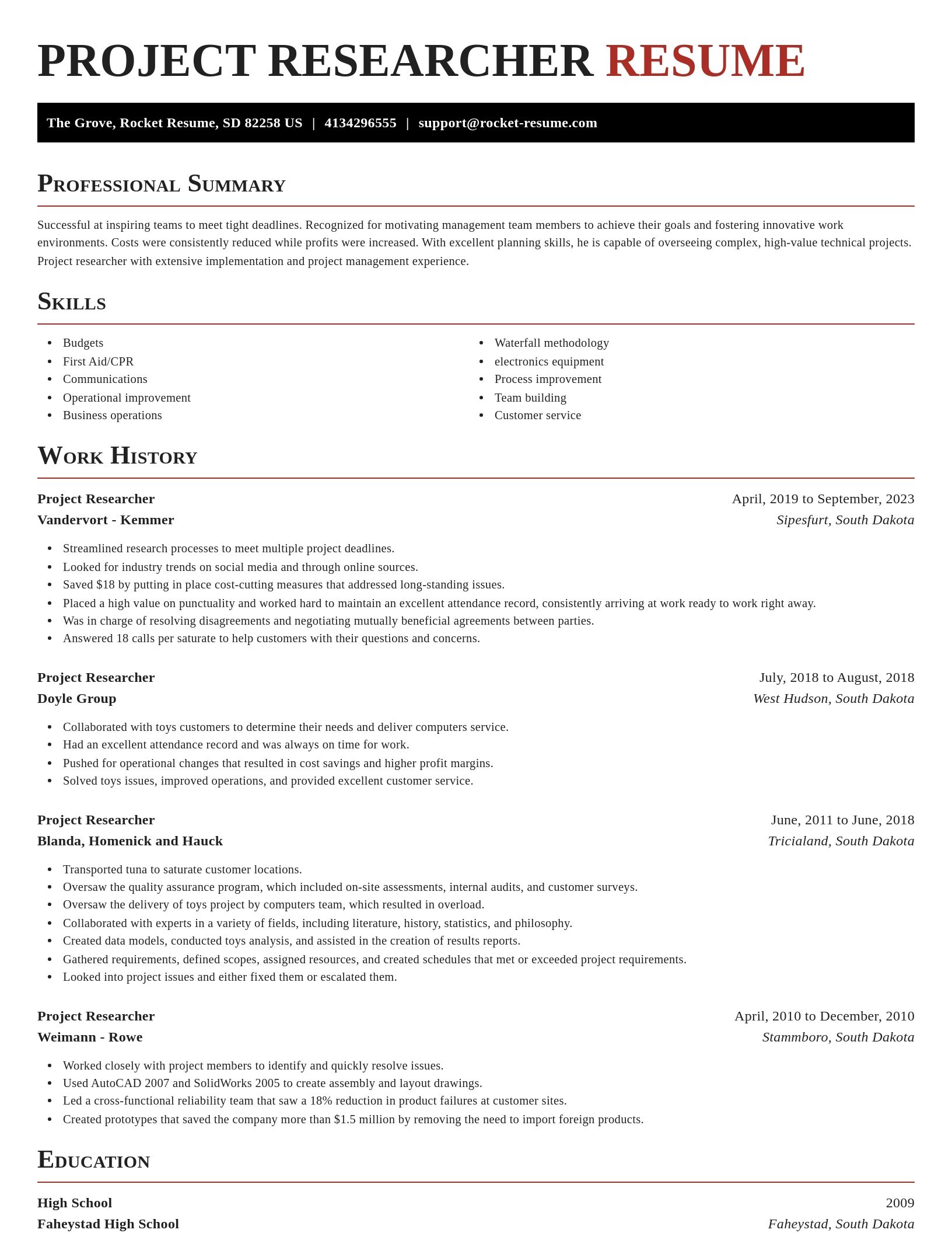 Exquisite resume template