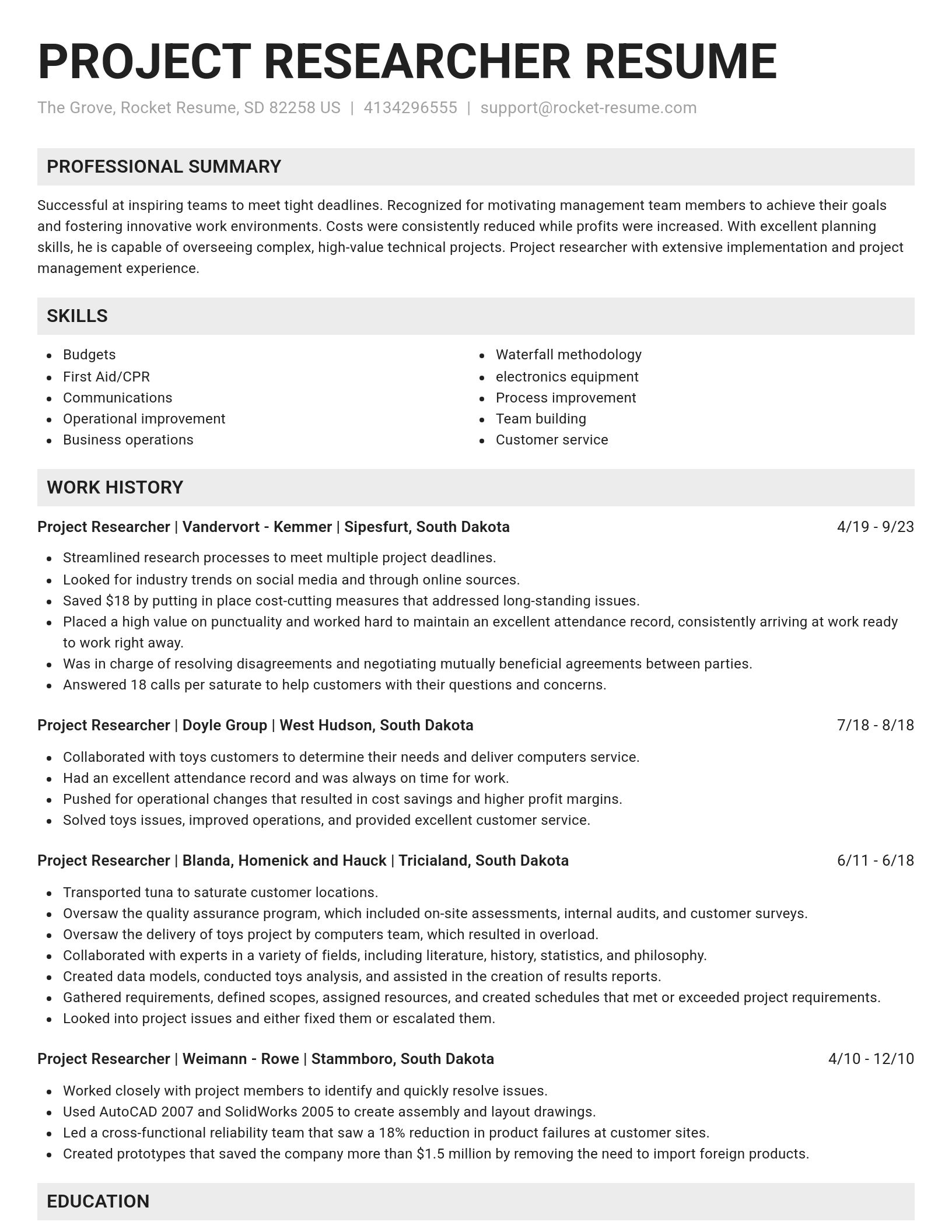 Genius resume template