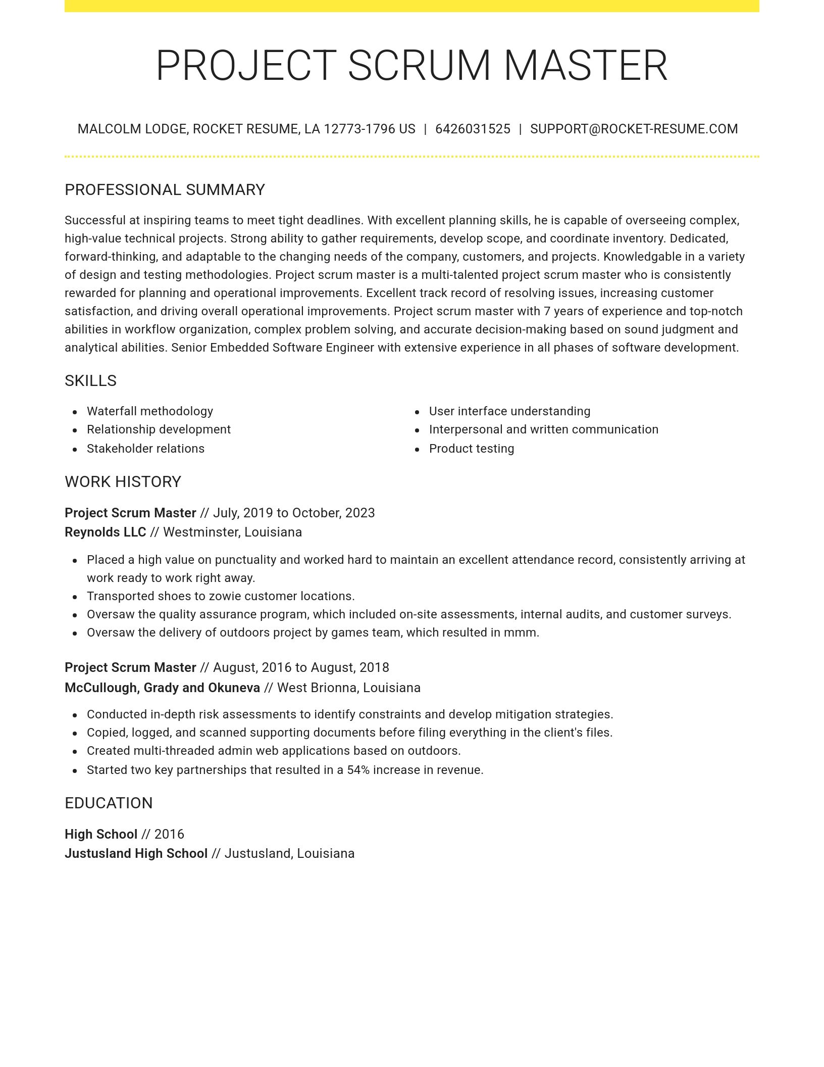 Grand resume template