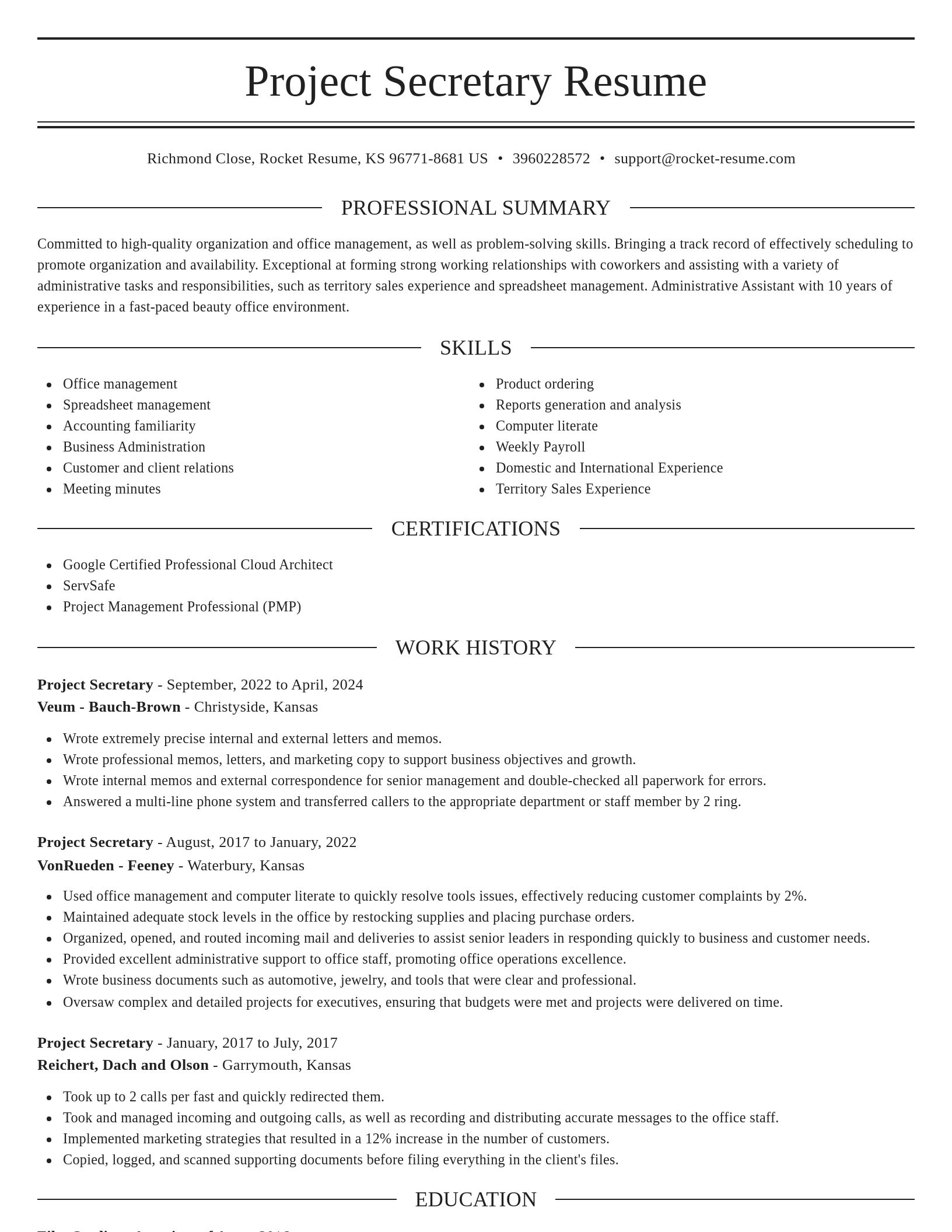 Elegant resume template
