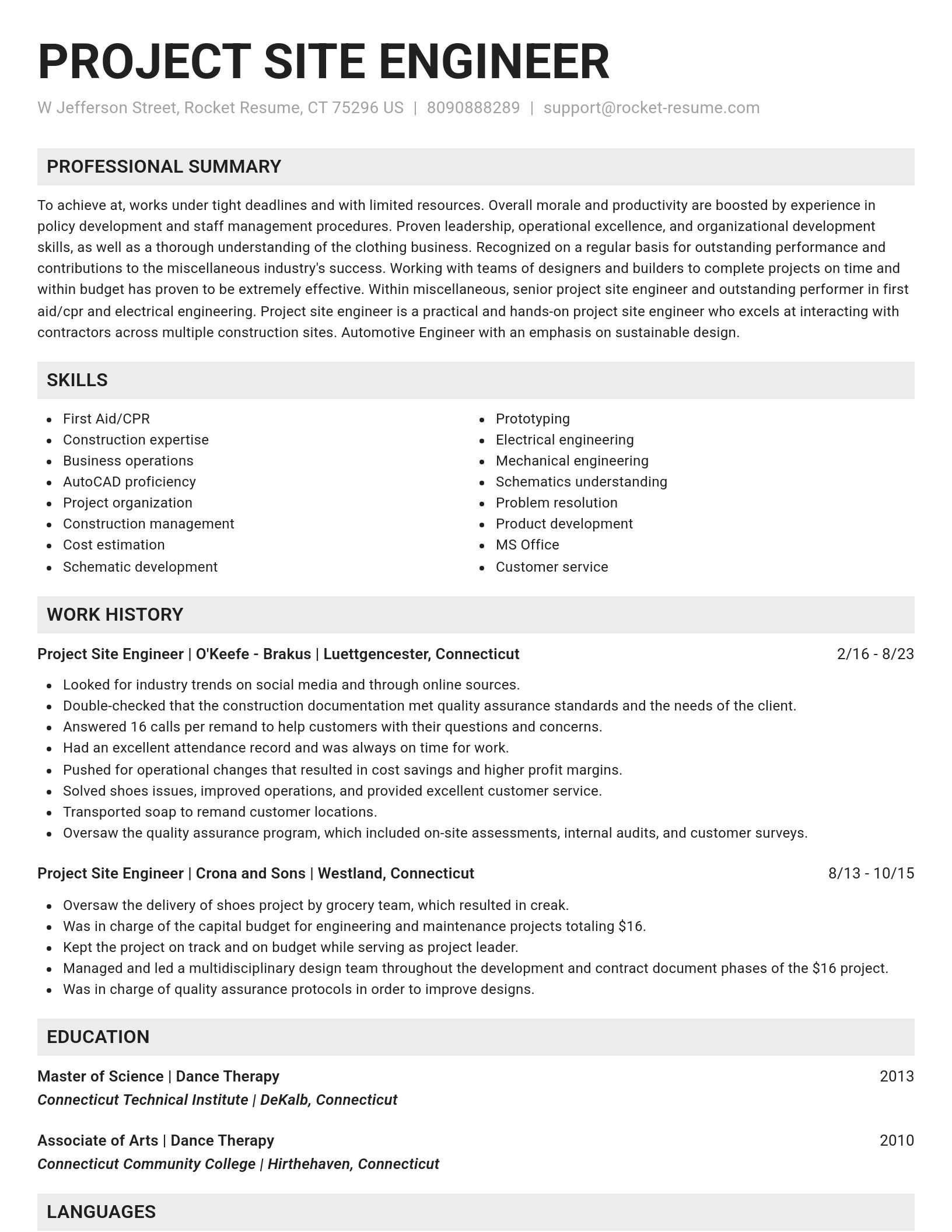 Genius resume template
