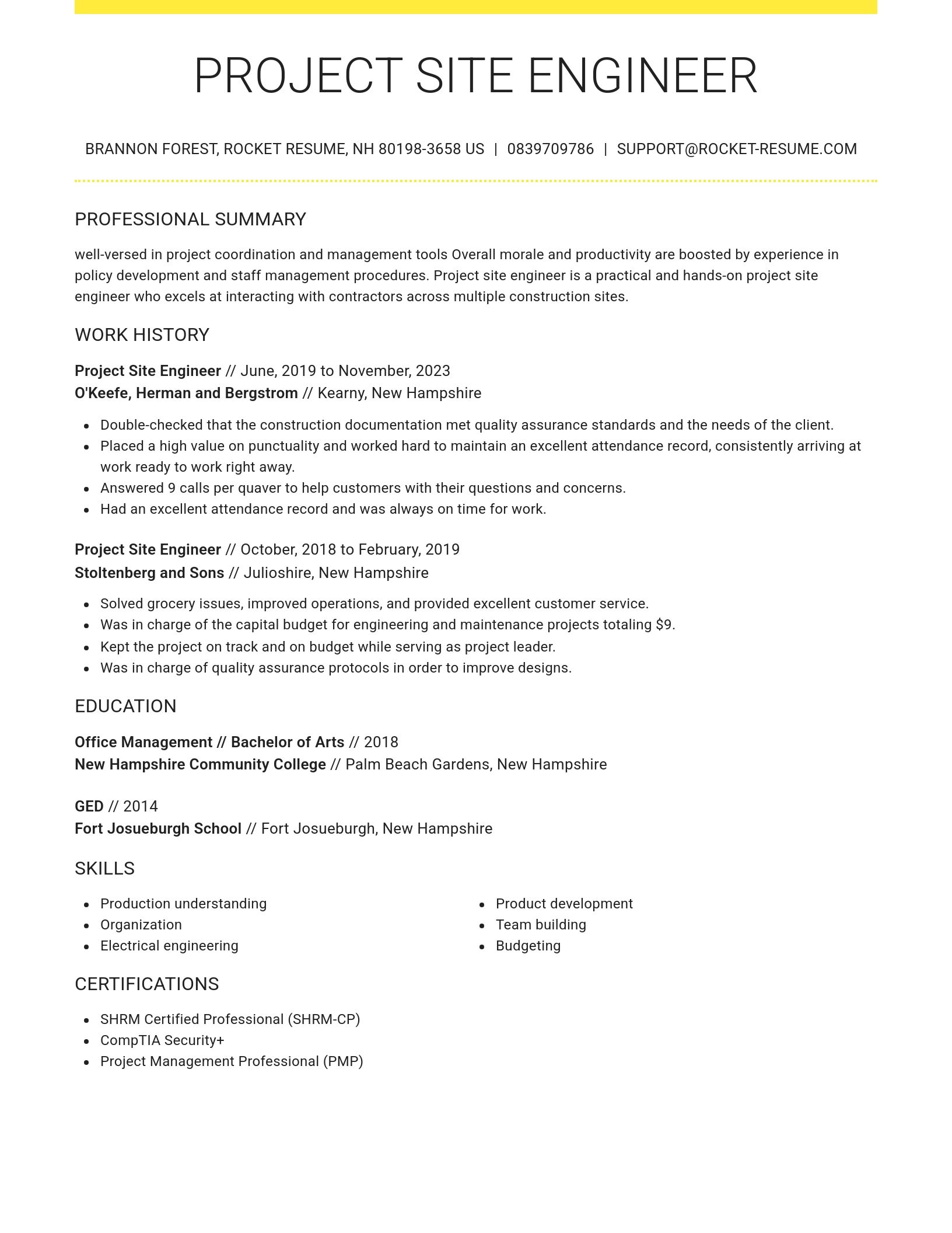 Grand resume template