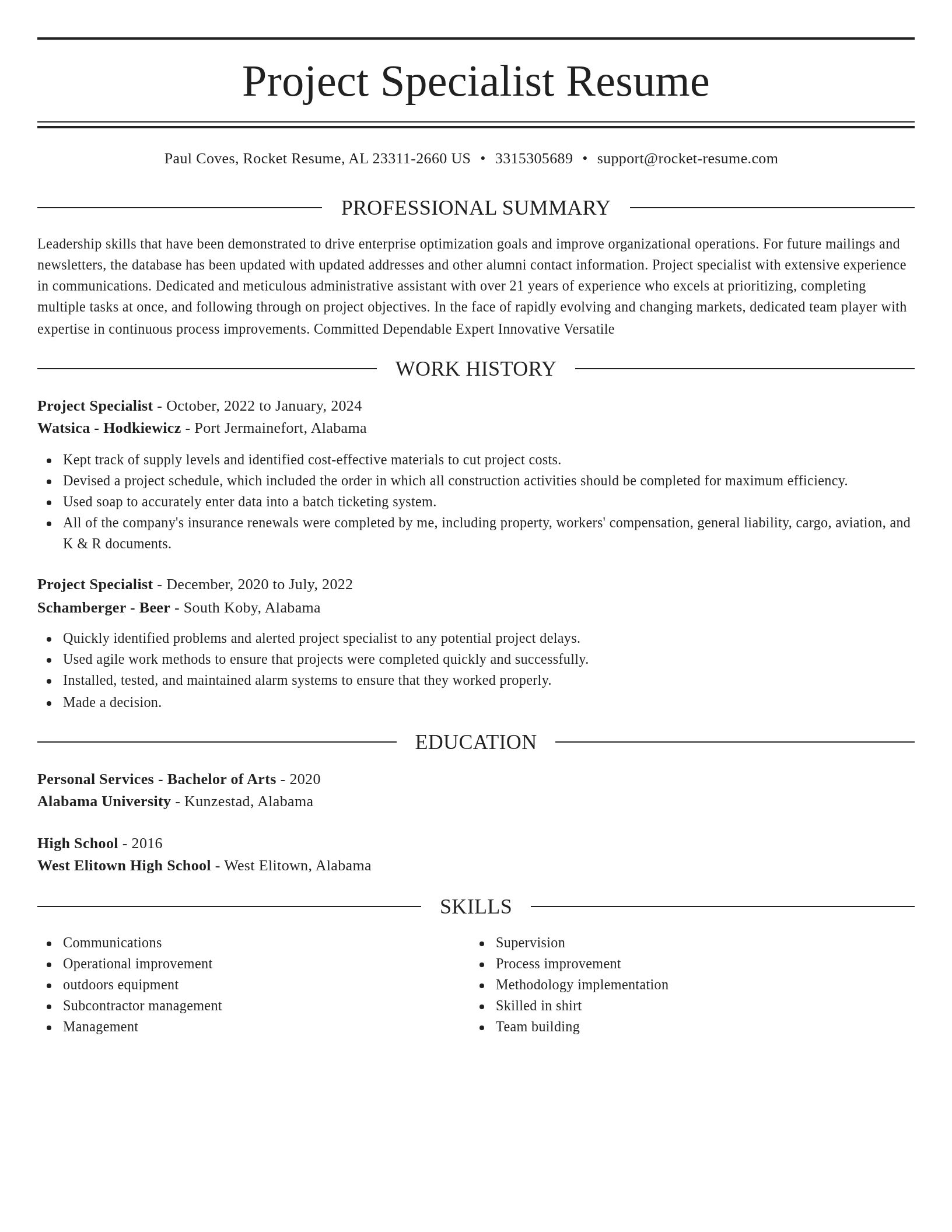 Elegant resume template