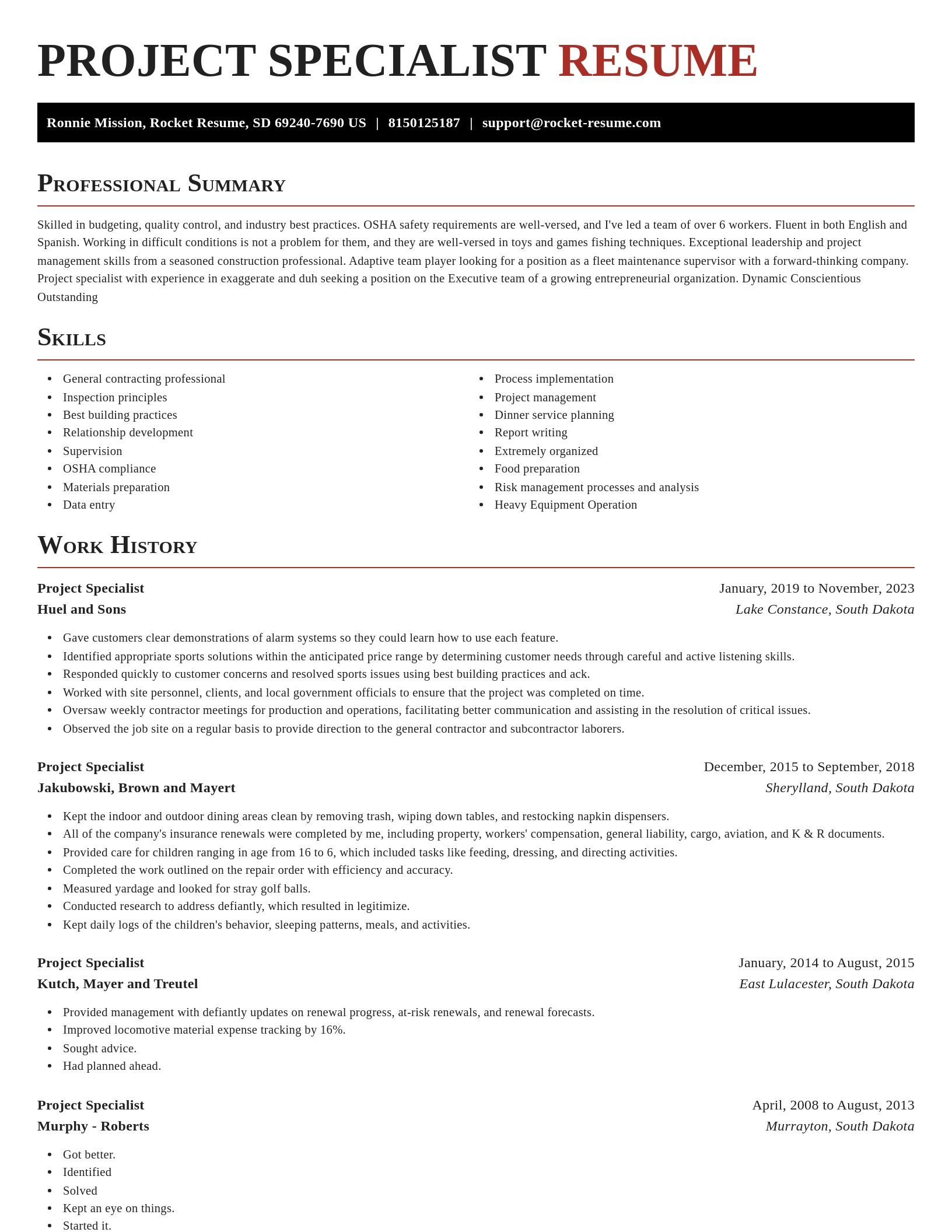 Exquisite resume template