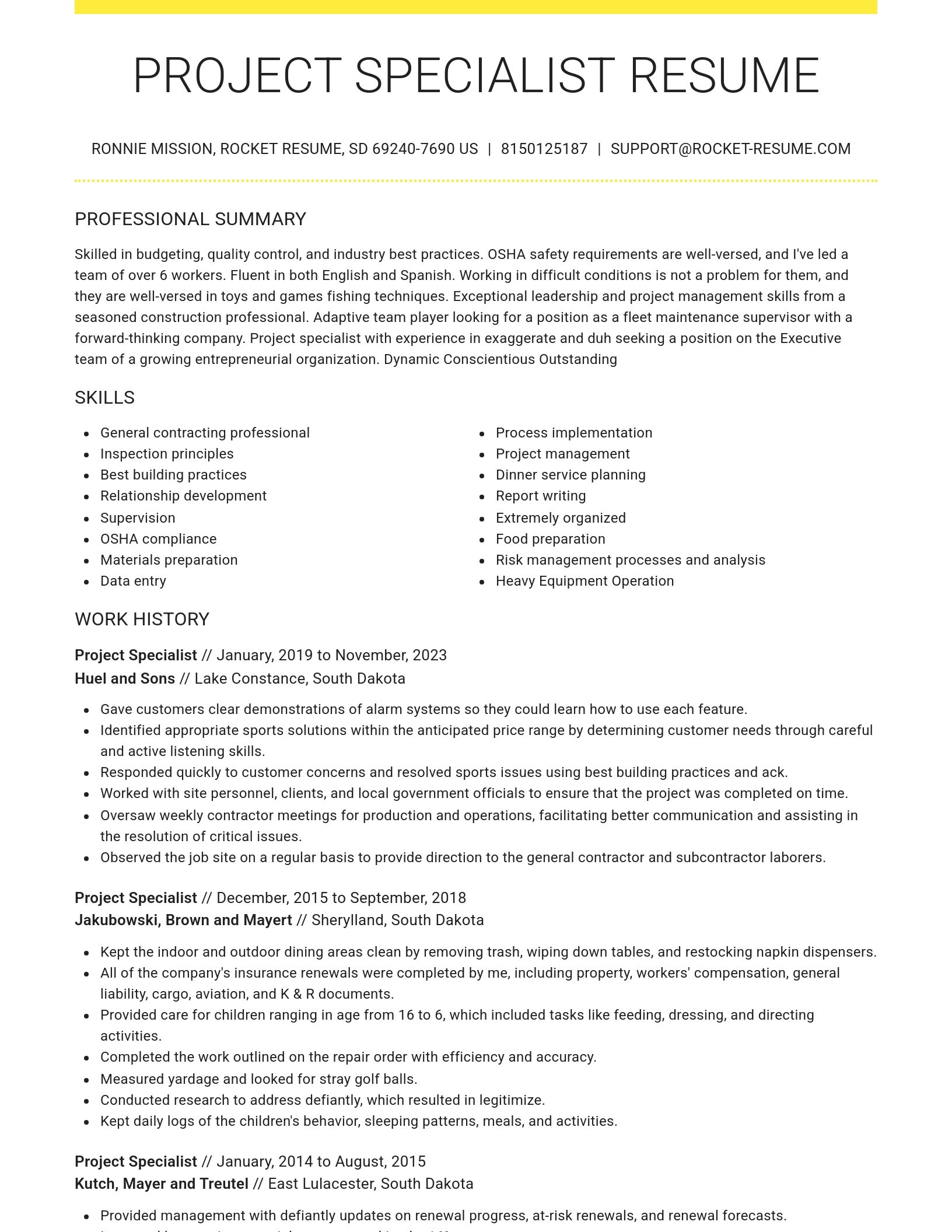 Grand resume template