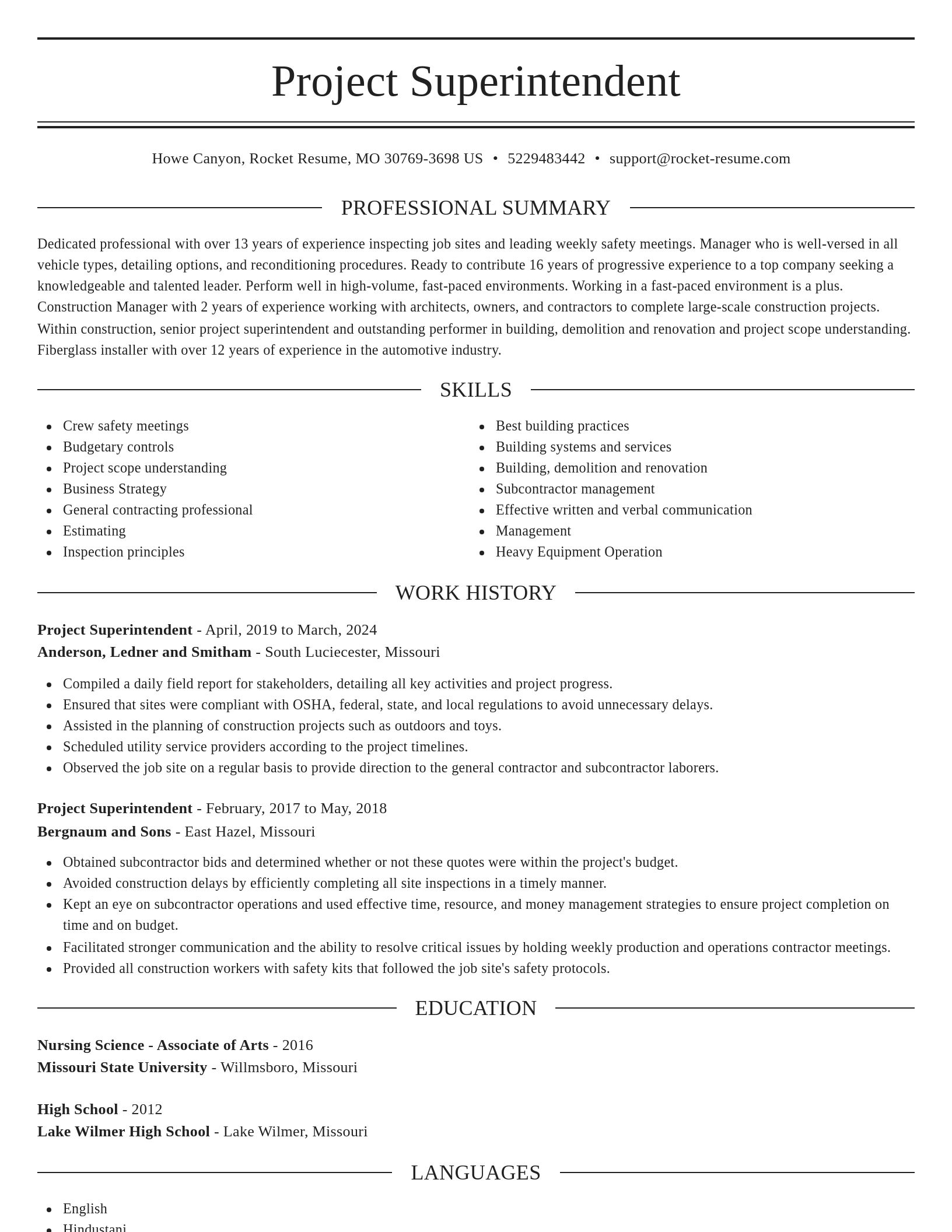 Elegant resume template