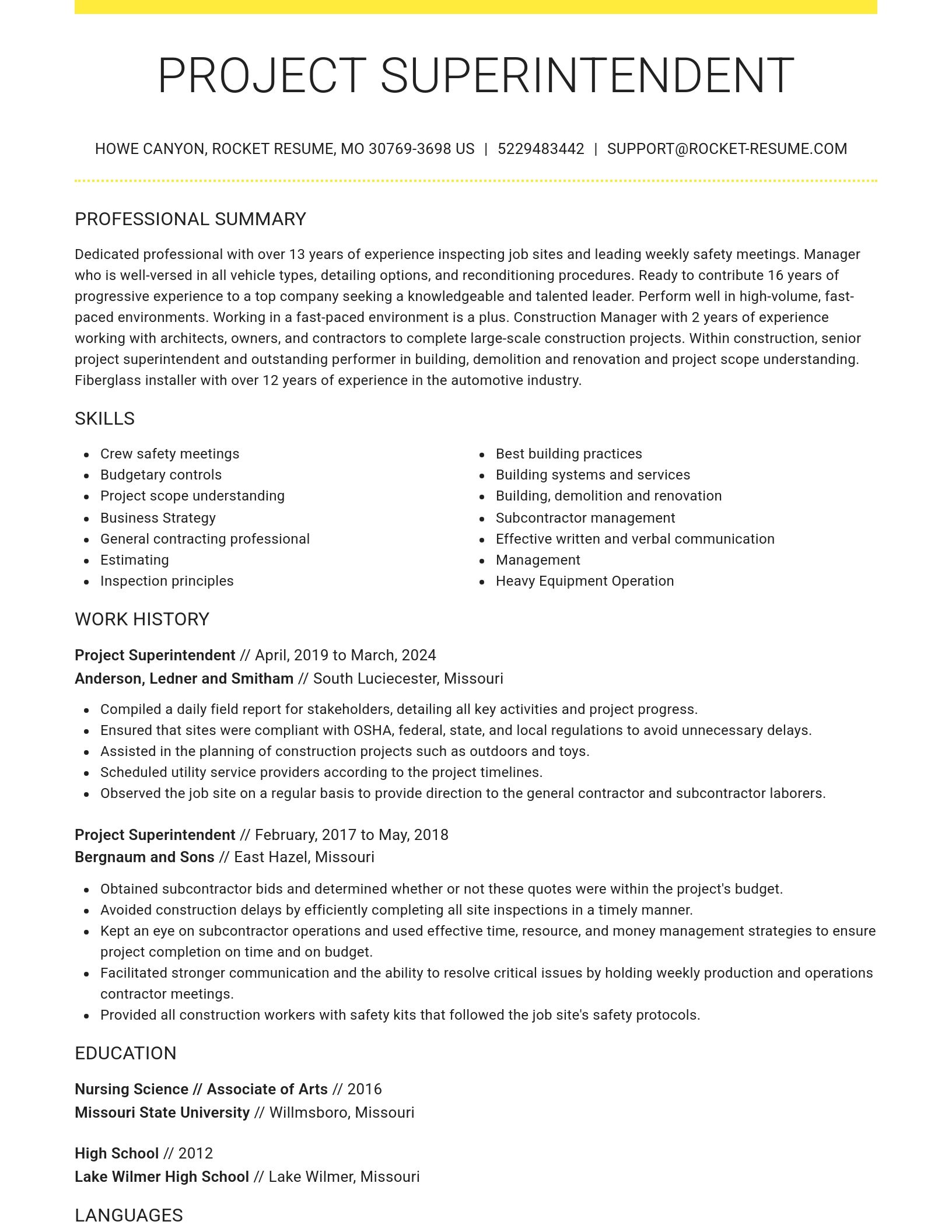 Grand resume template
