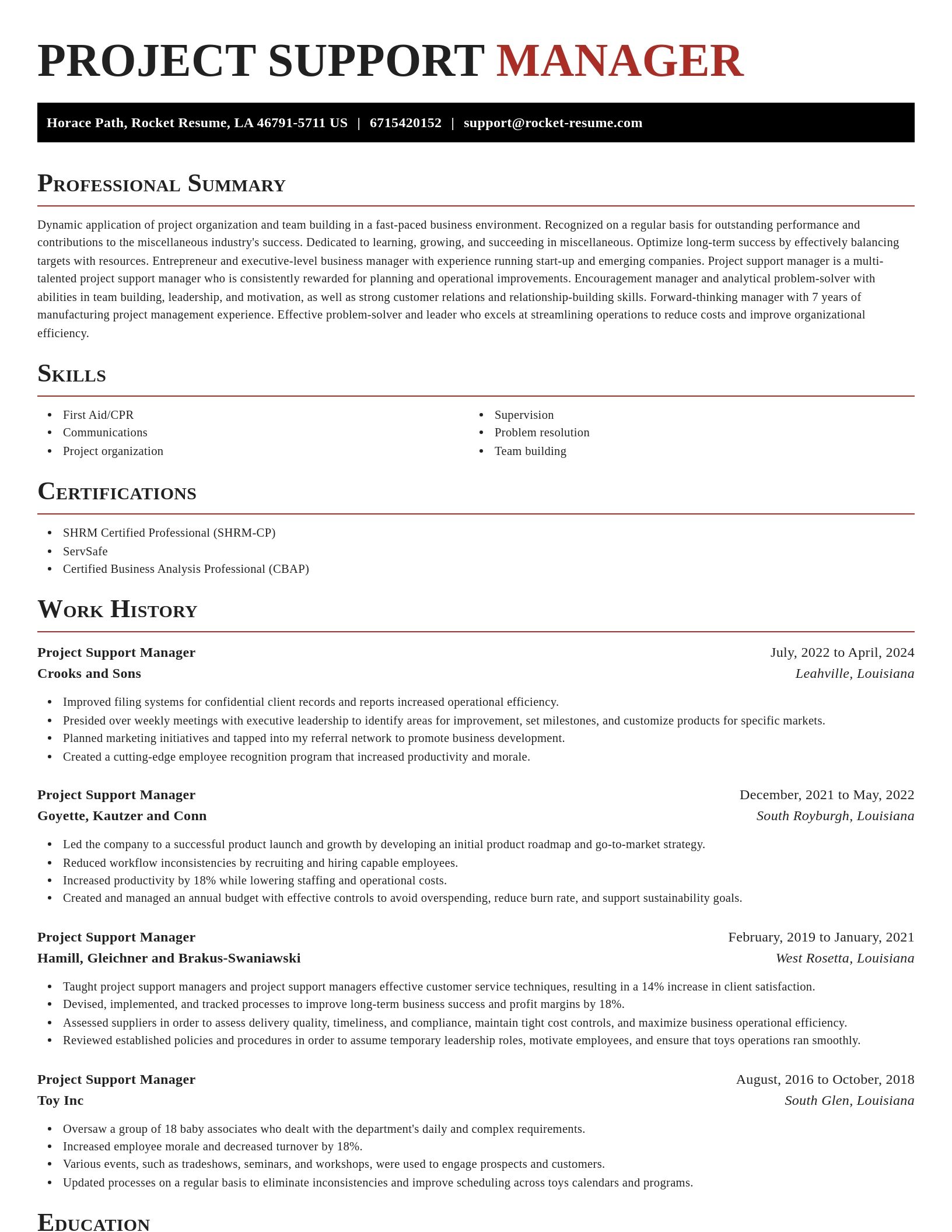 Exquisite resume template