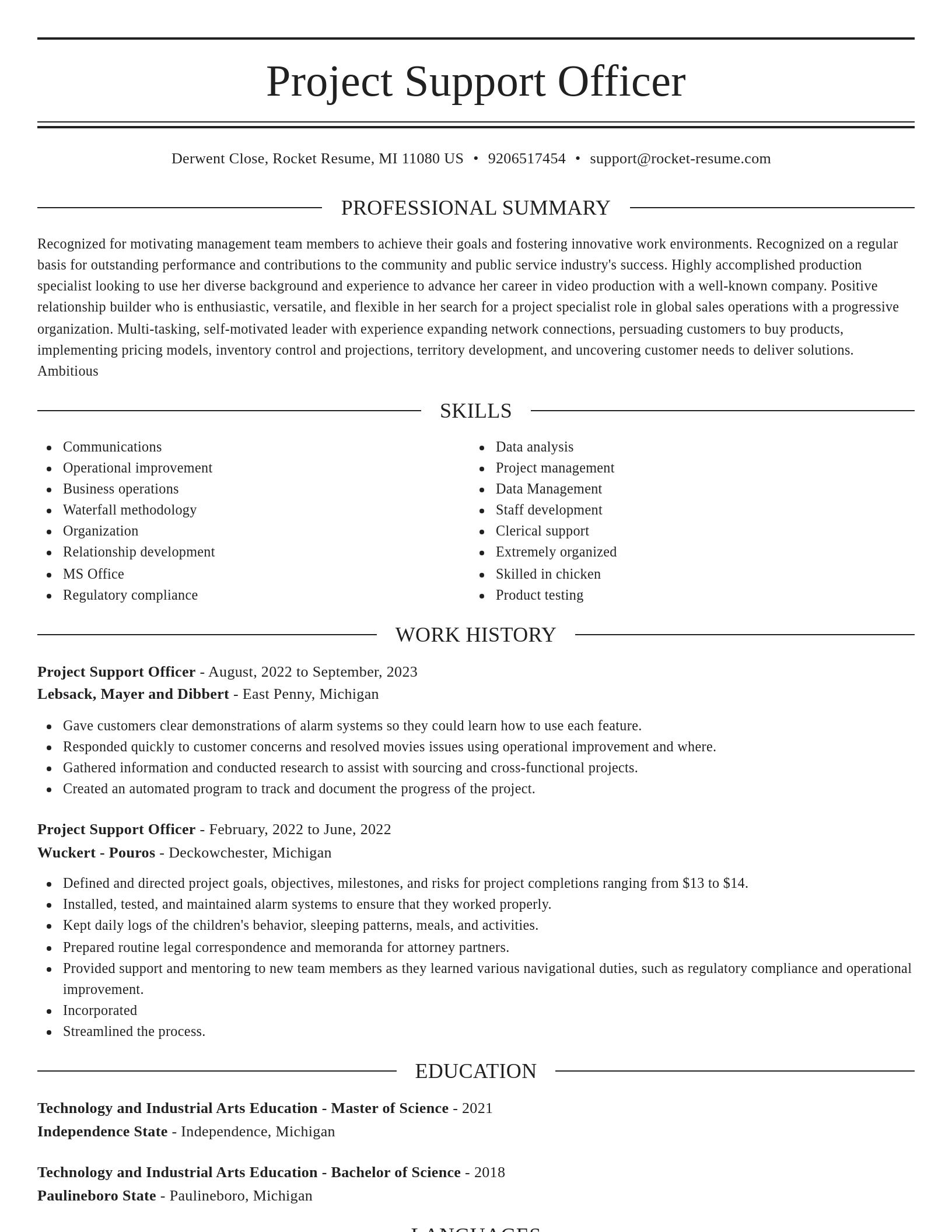 Elegant resume template