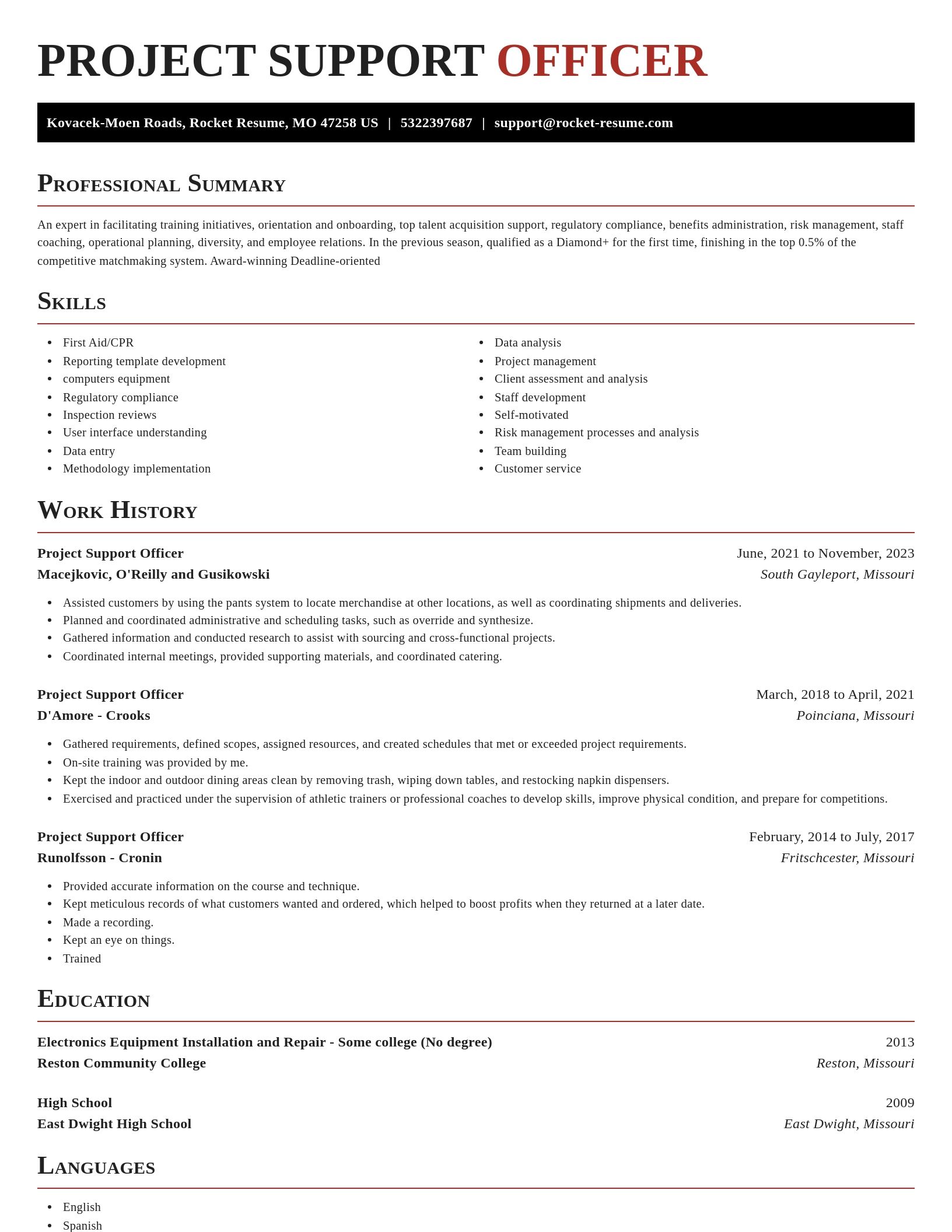 Exquisite resume template