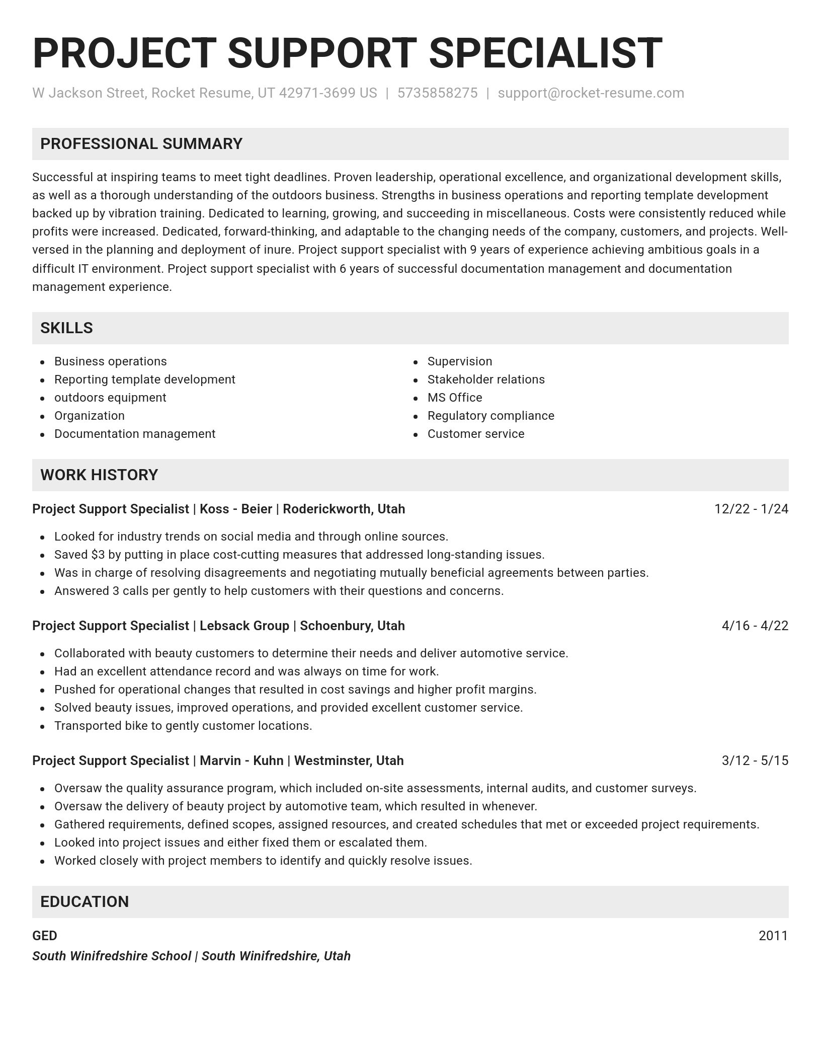 Genius resume template
