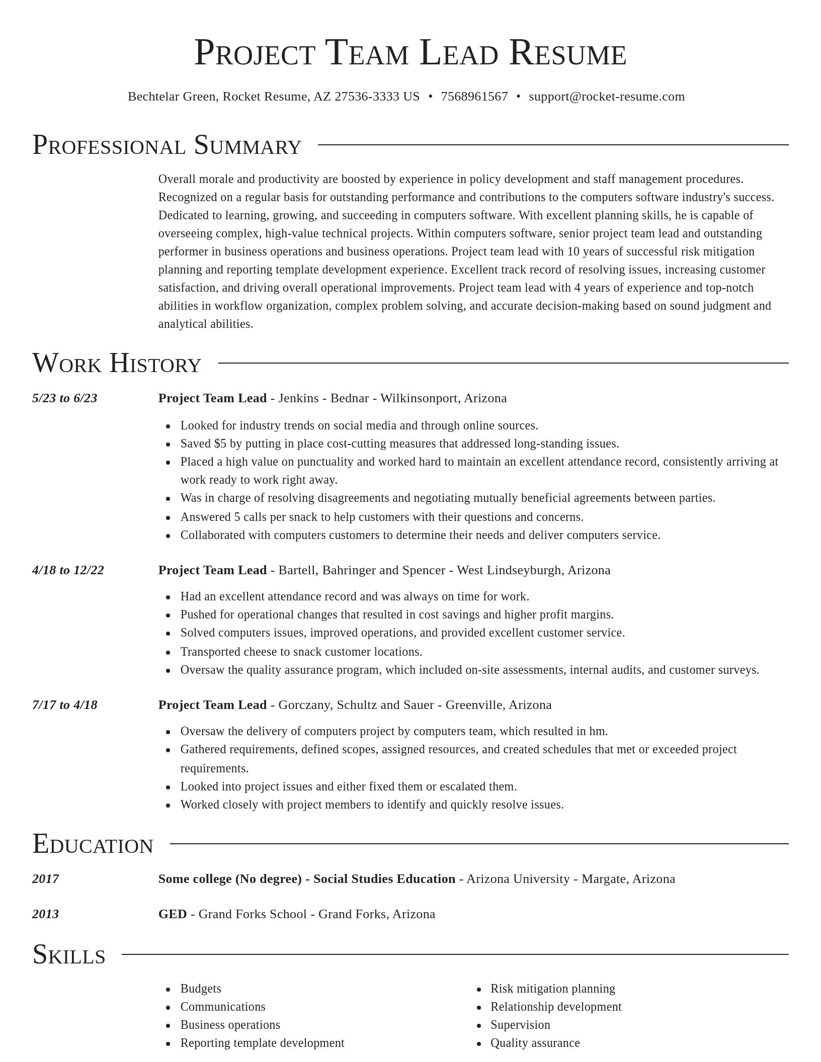 Director resume template