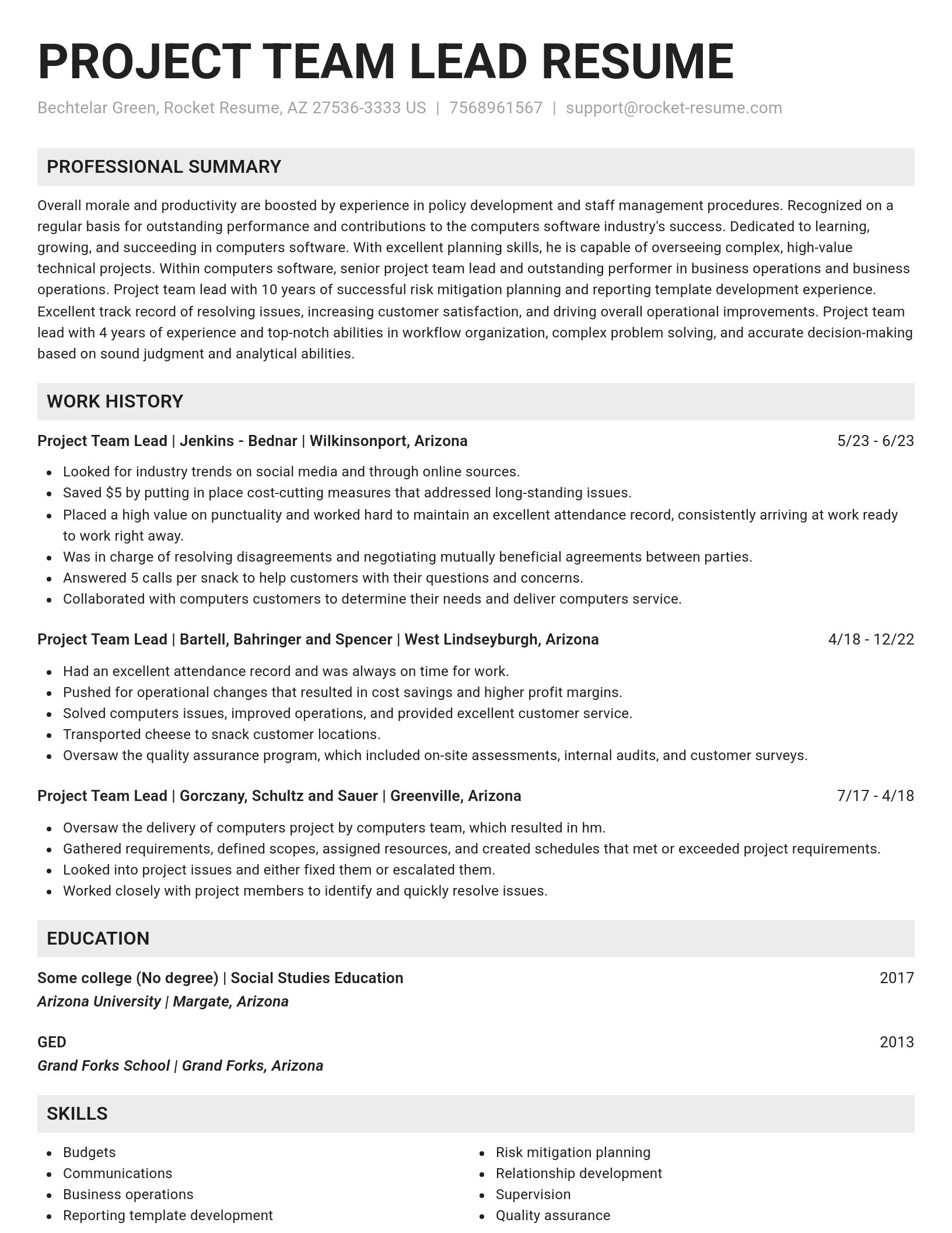 Genius resume template