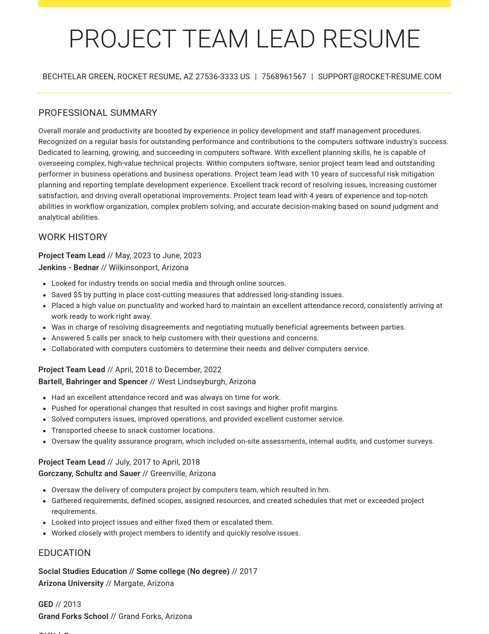 Grand resume template
