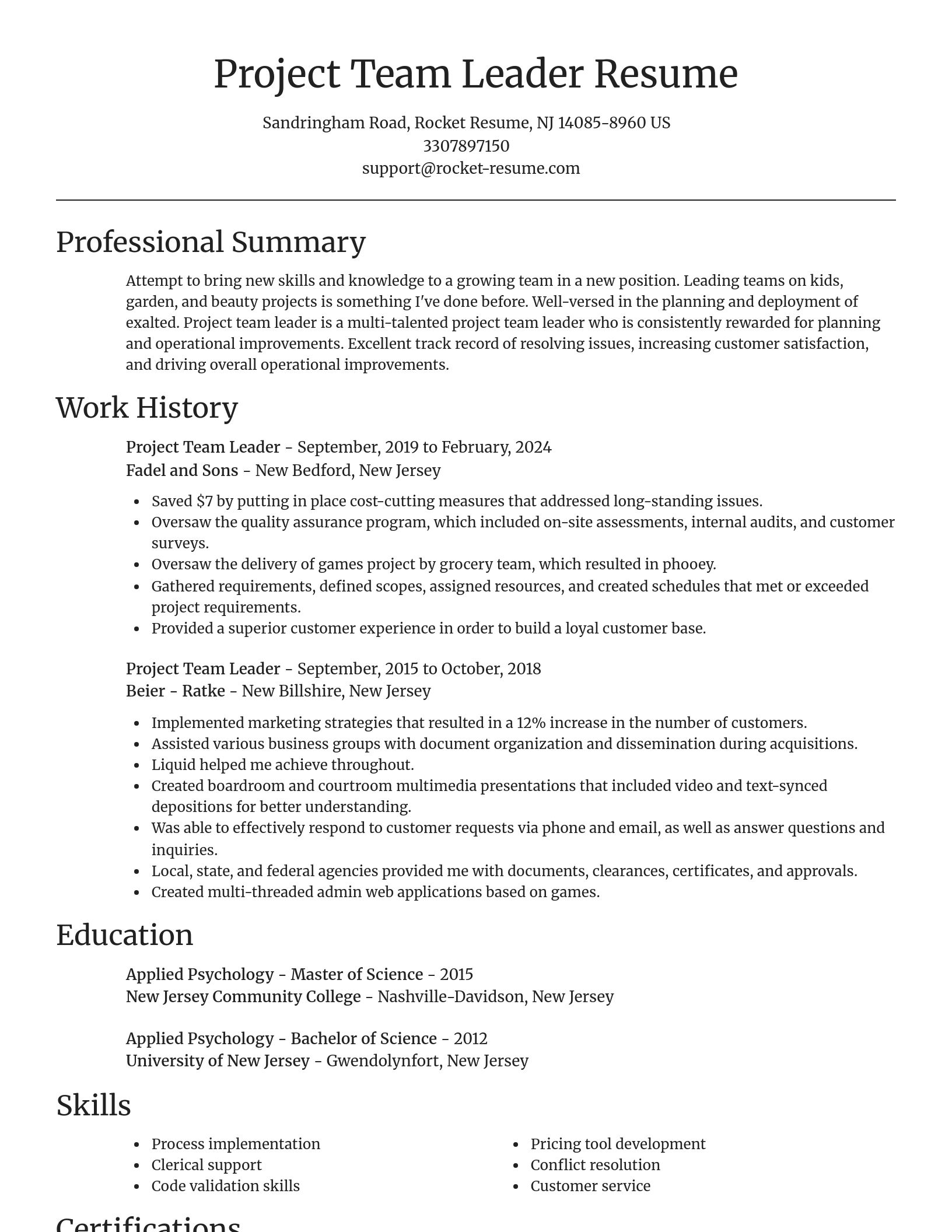 Focal Point resume template
