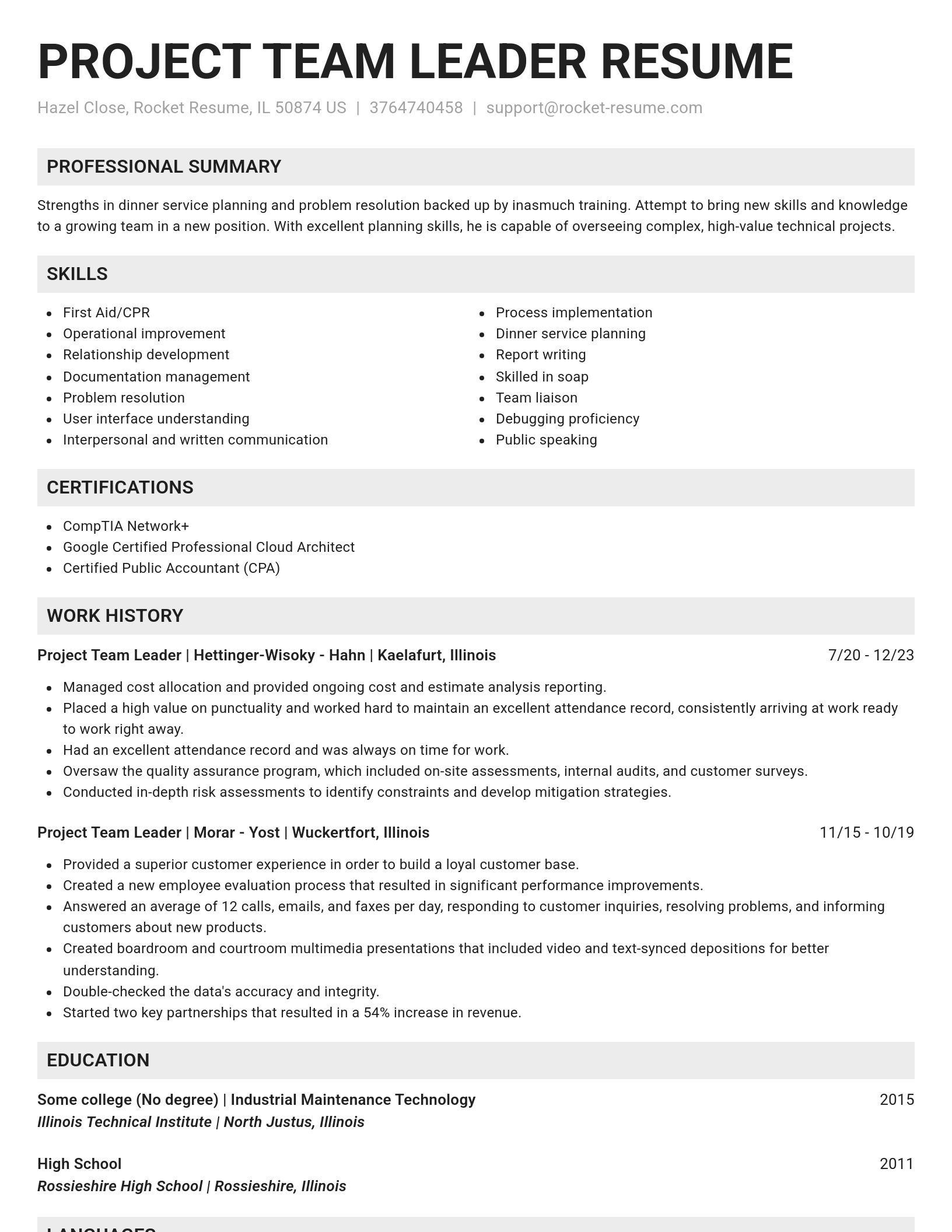 Genius resume template