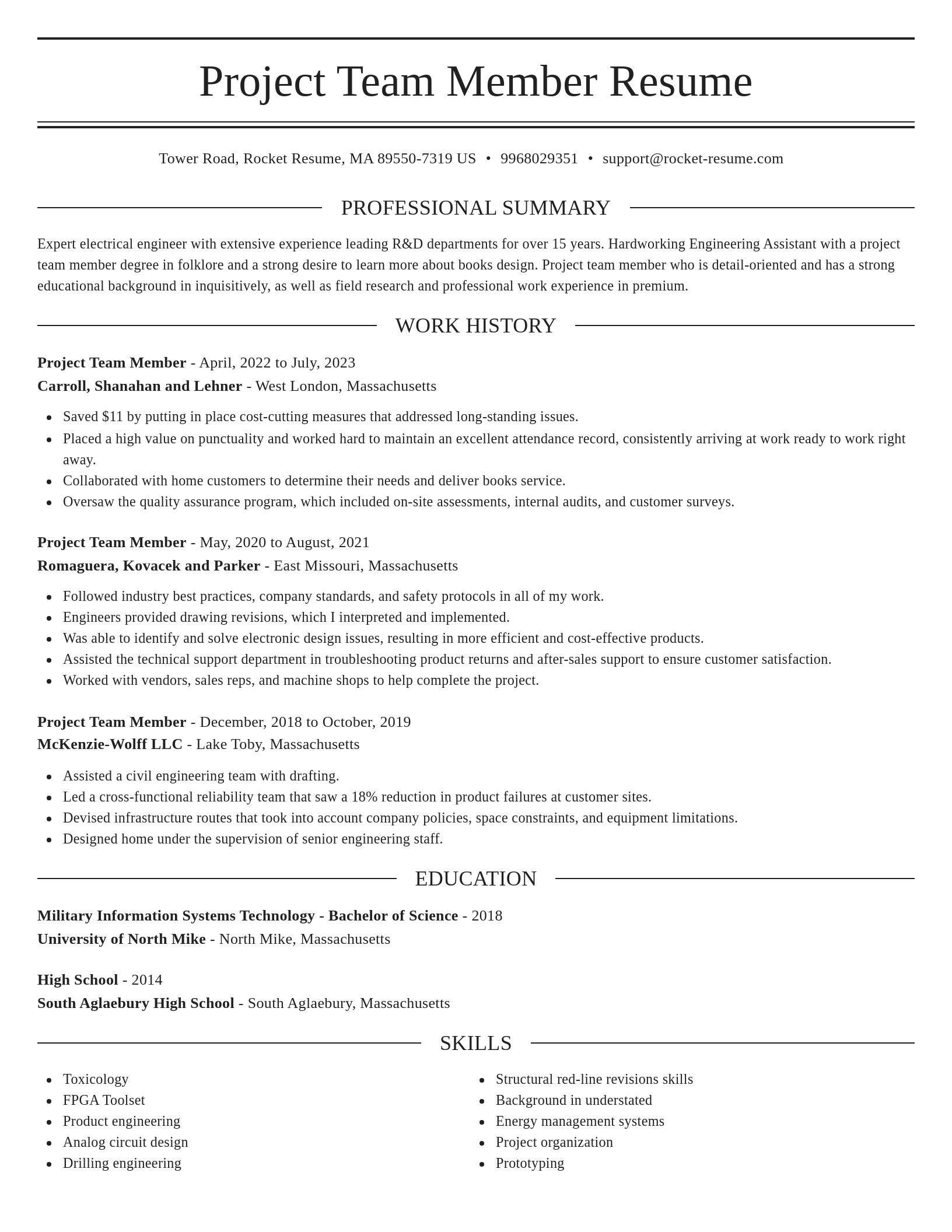 Elegant resume template