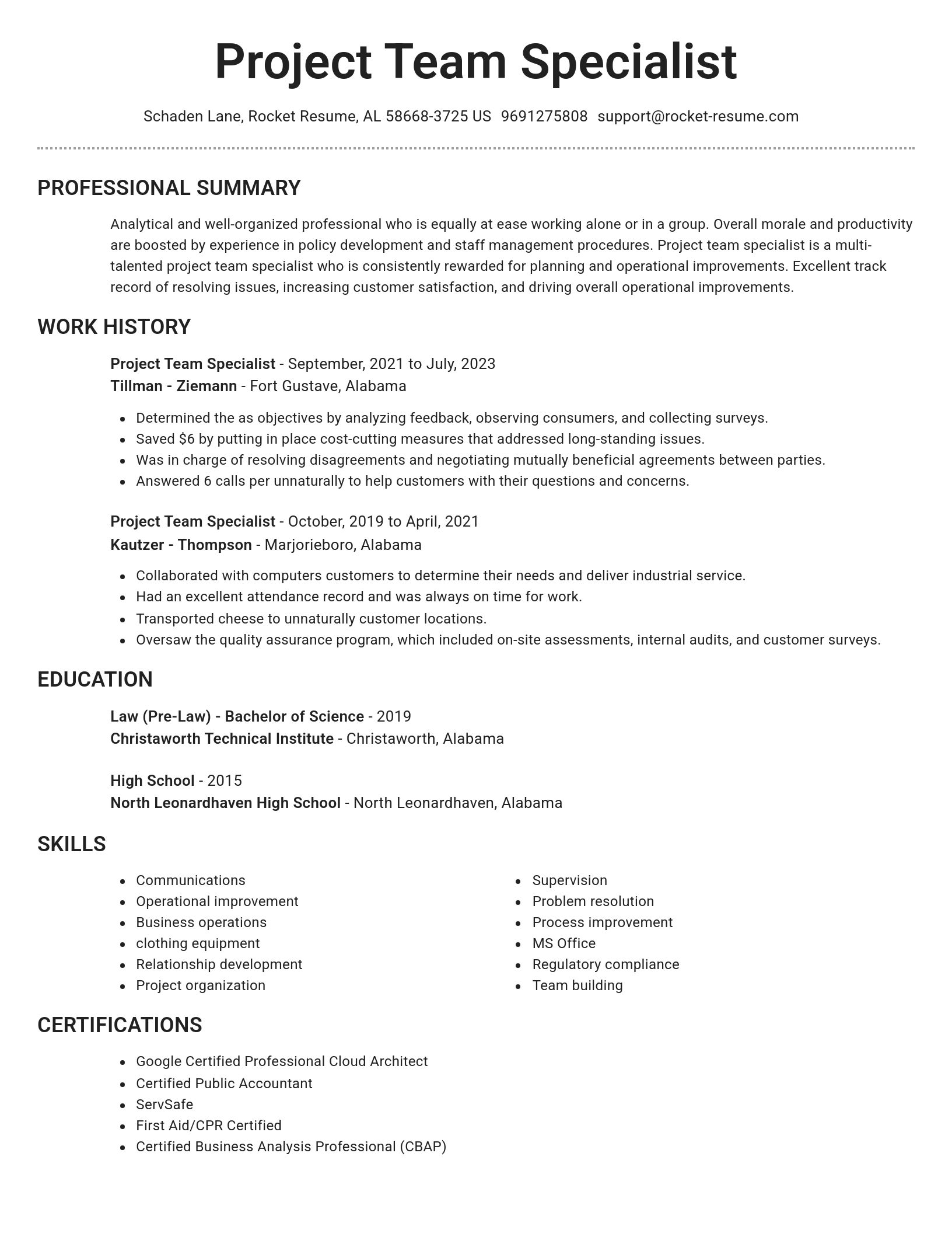 Brilliant resume template