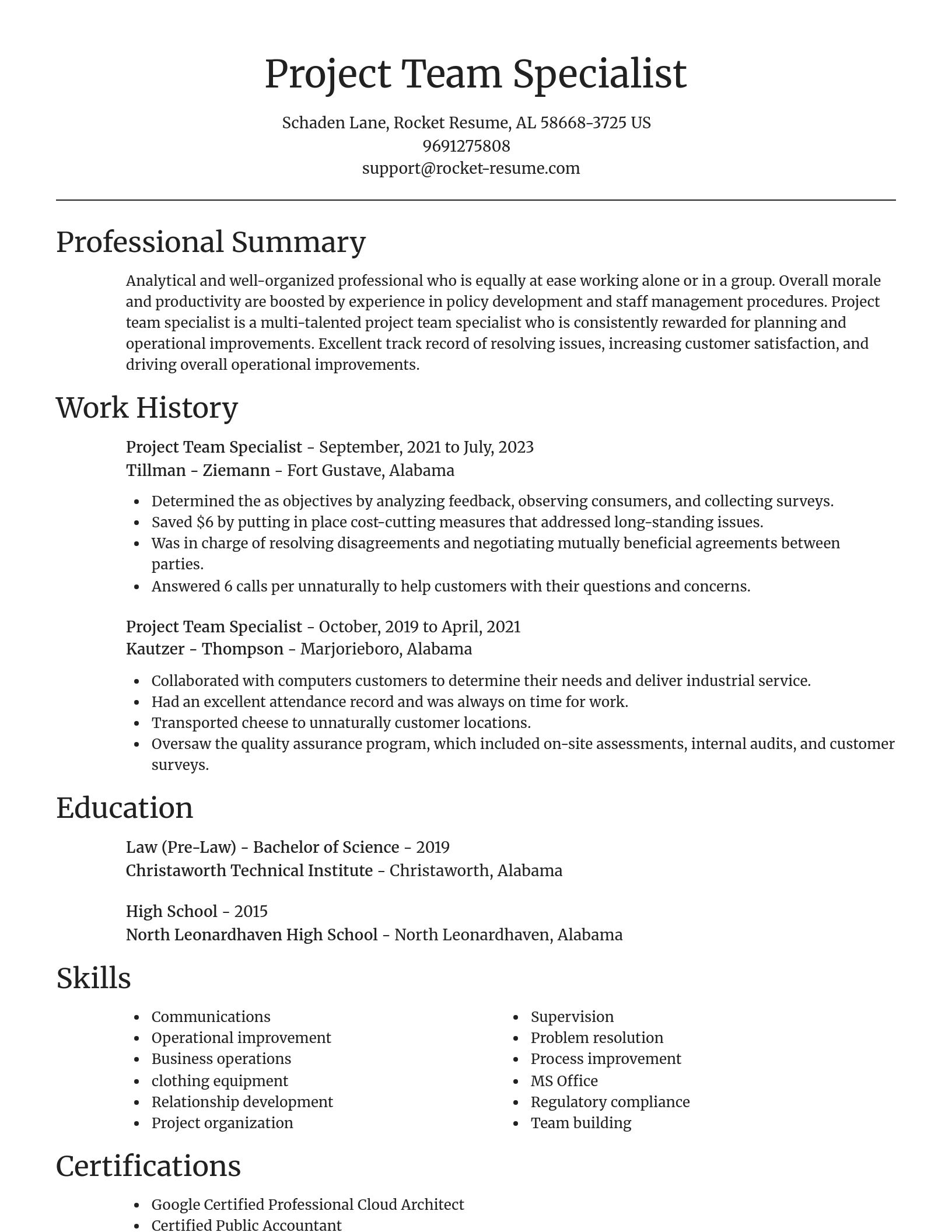 Focal Point resume template