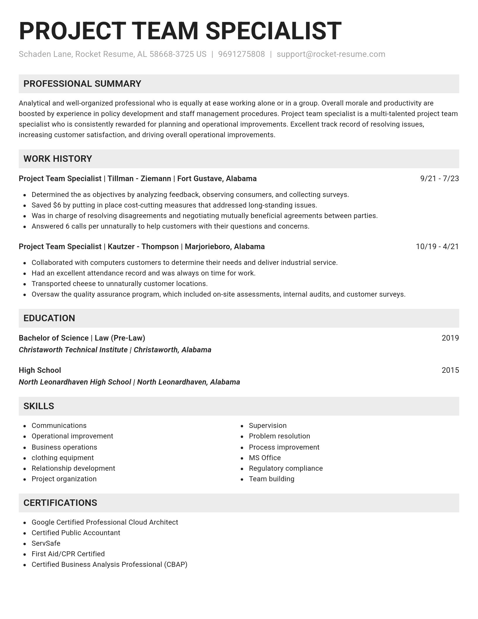 Genius resume template