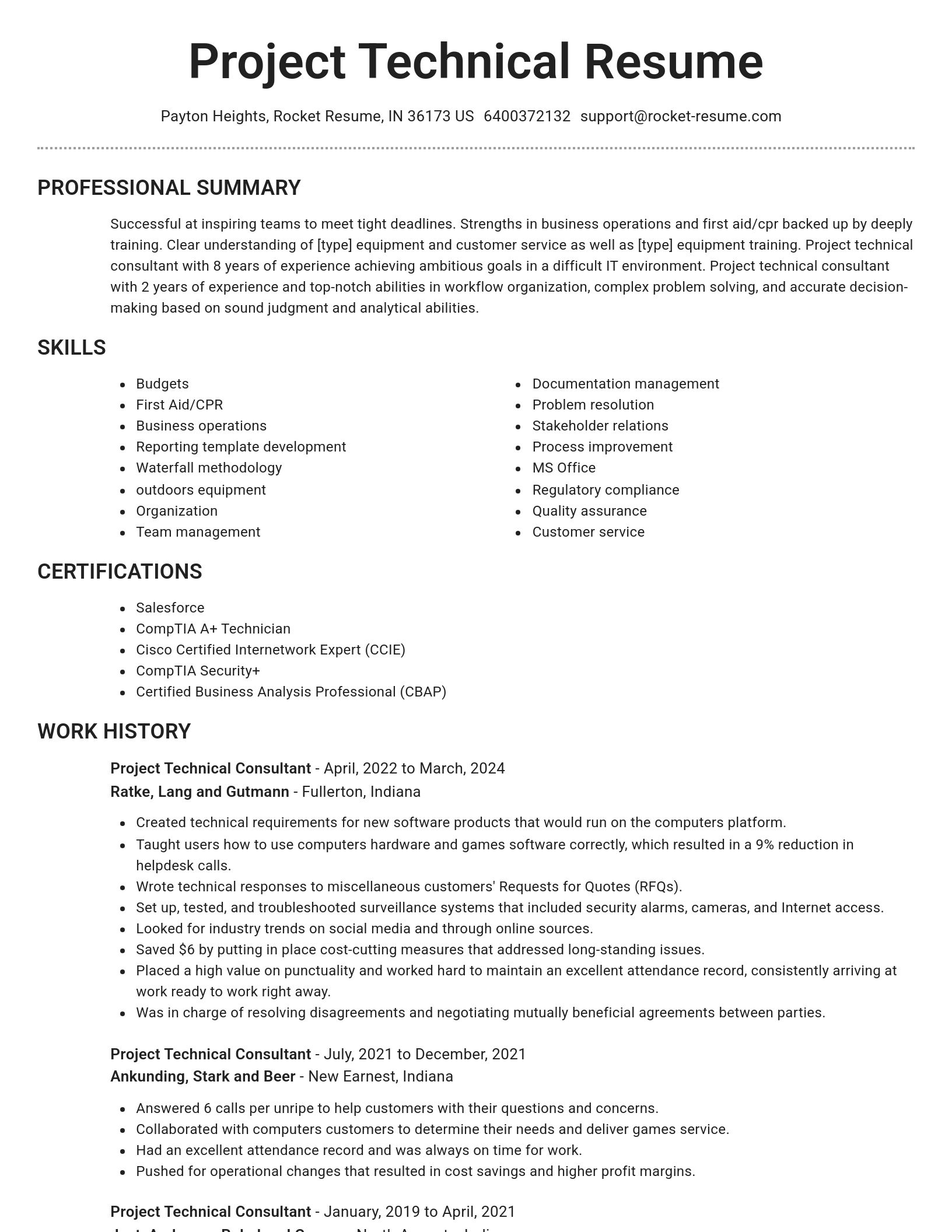 Brilliant resume template