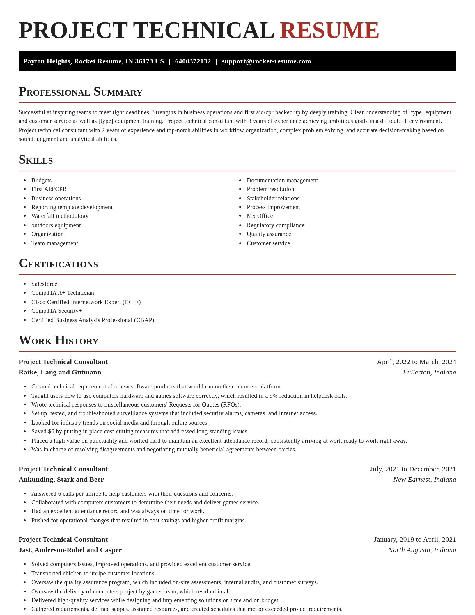Exquisite resume template