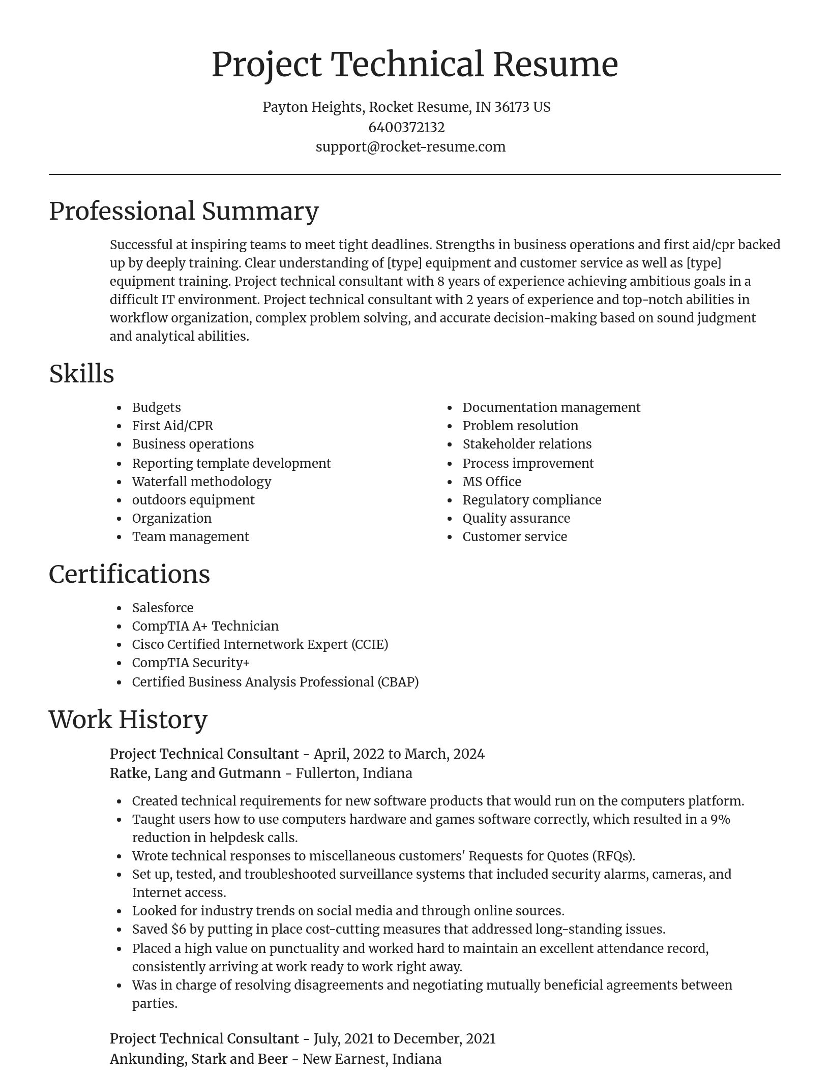 Focal Point resume template