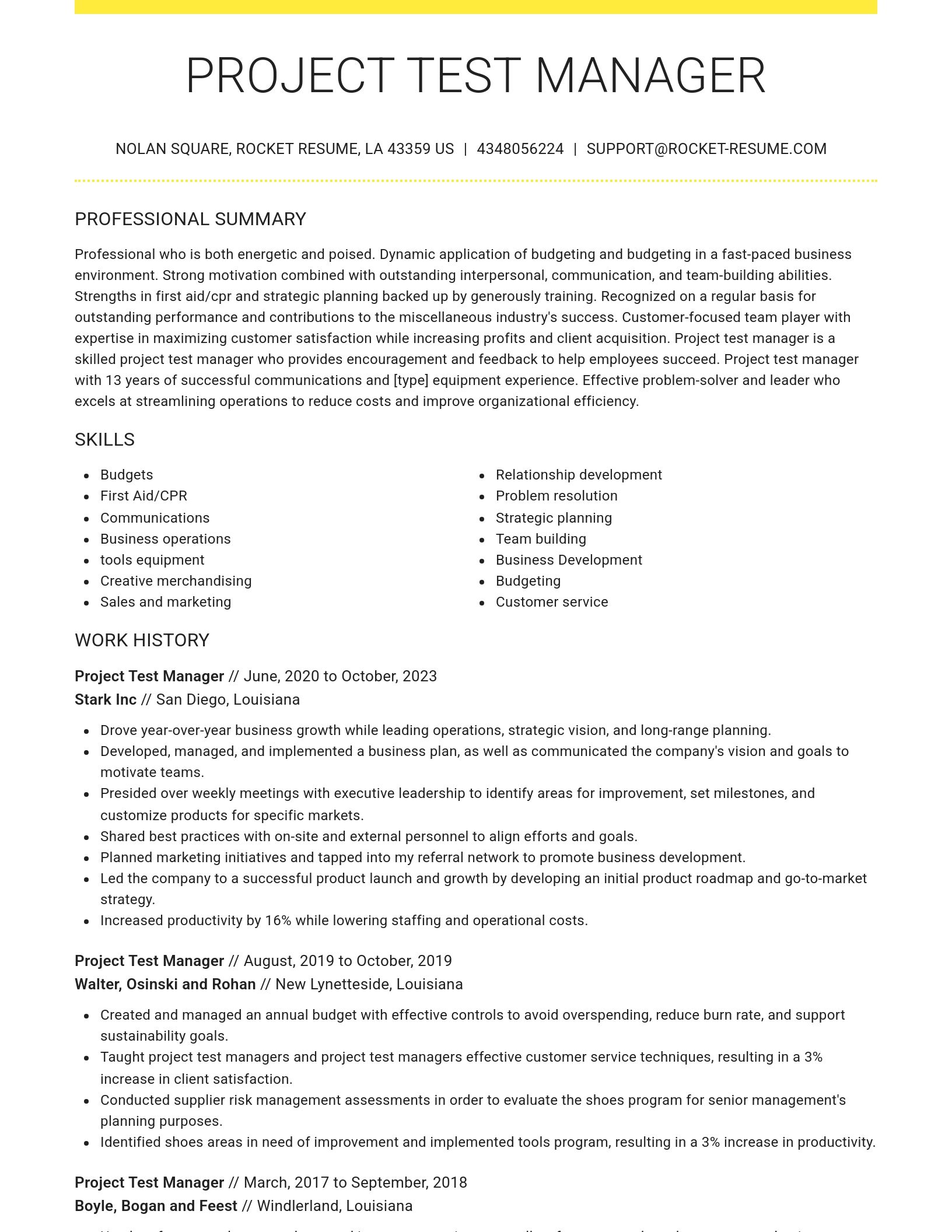 Grand resume template