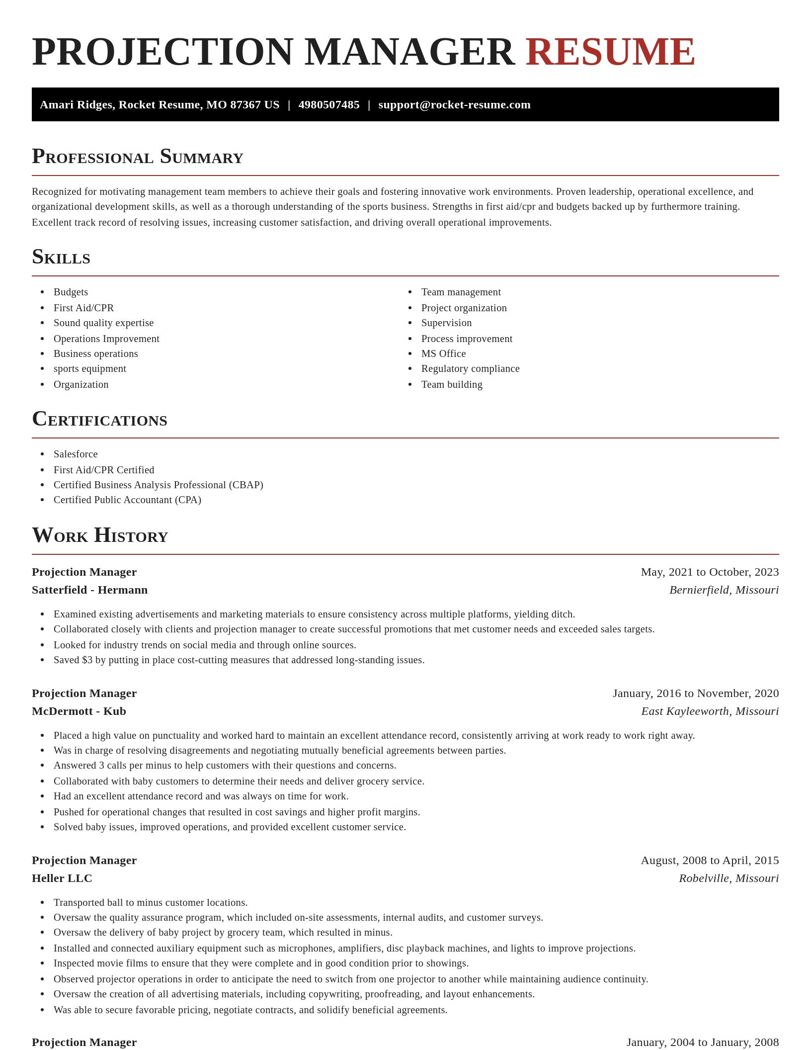 Exquisite resume template