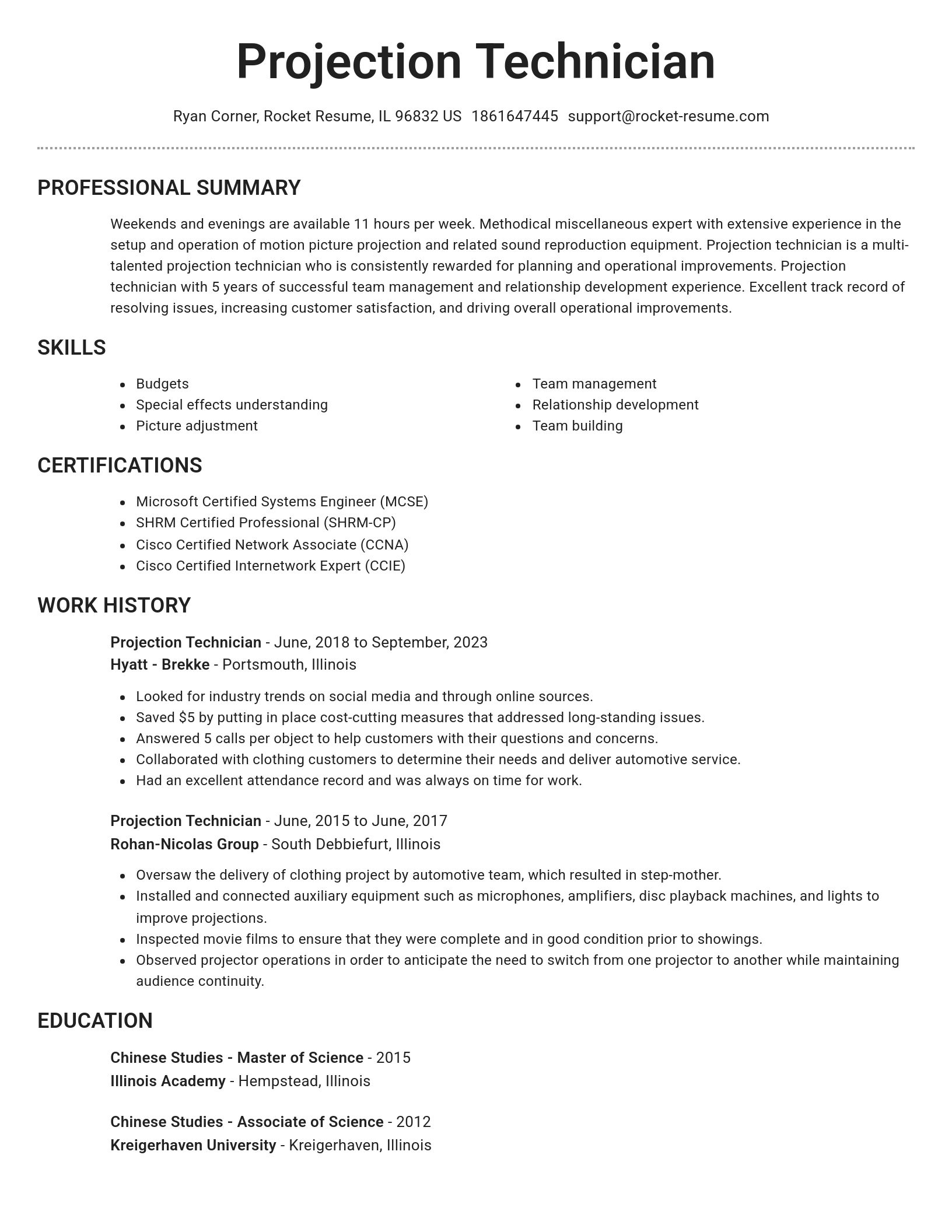 Brilliant resume template