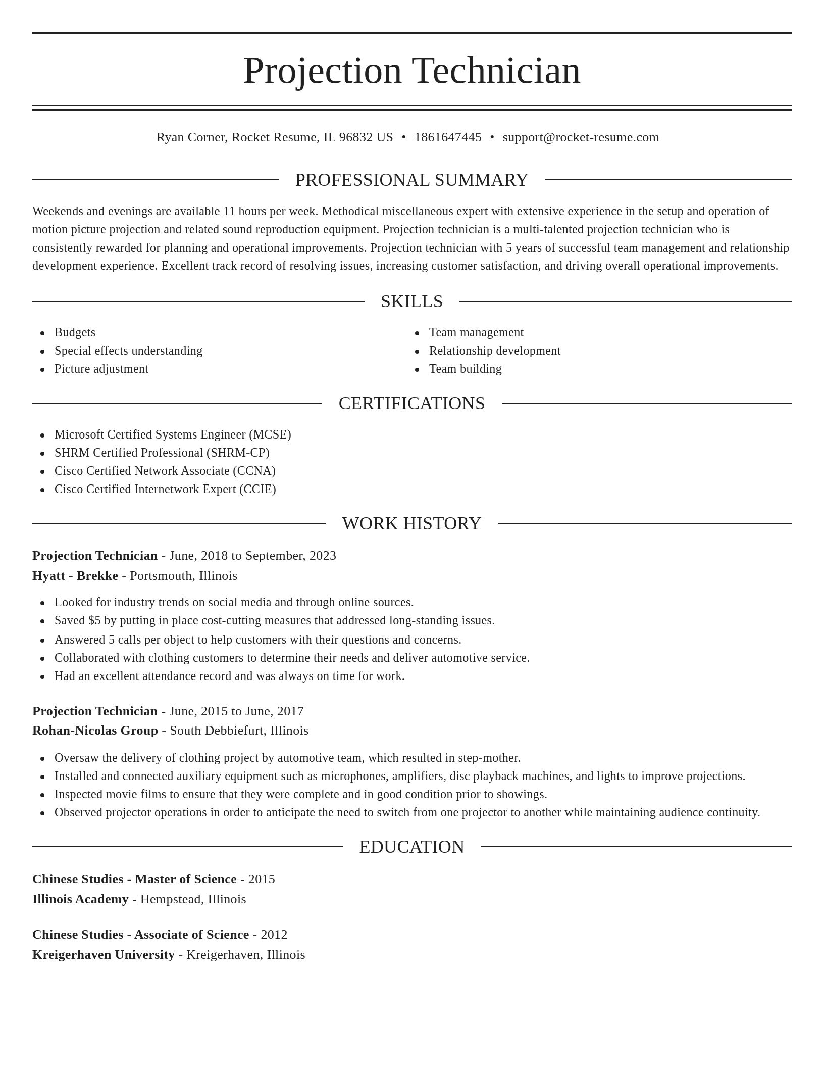 Elegant resume template