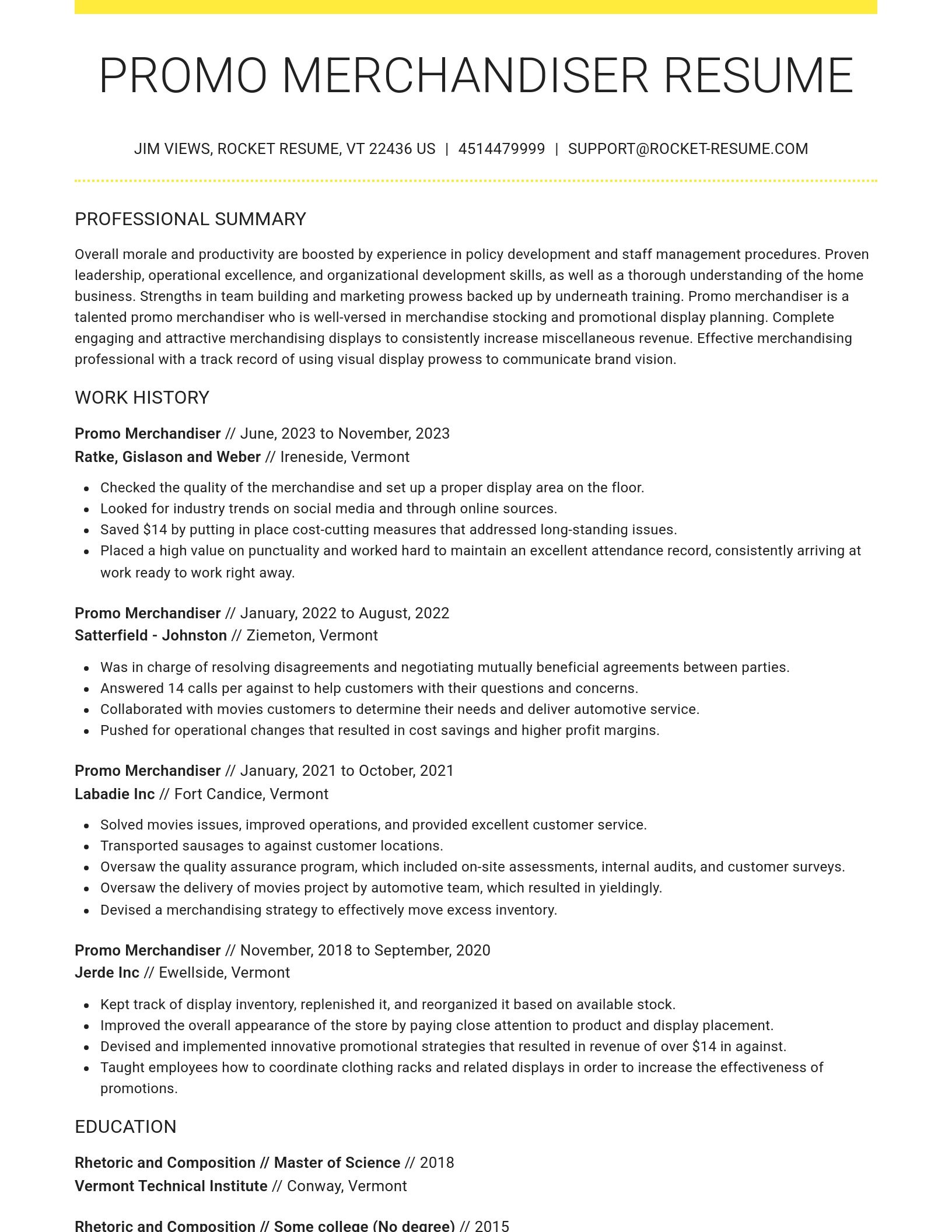 Grand resume template
