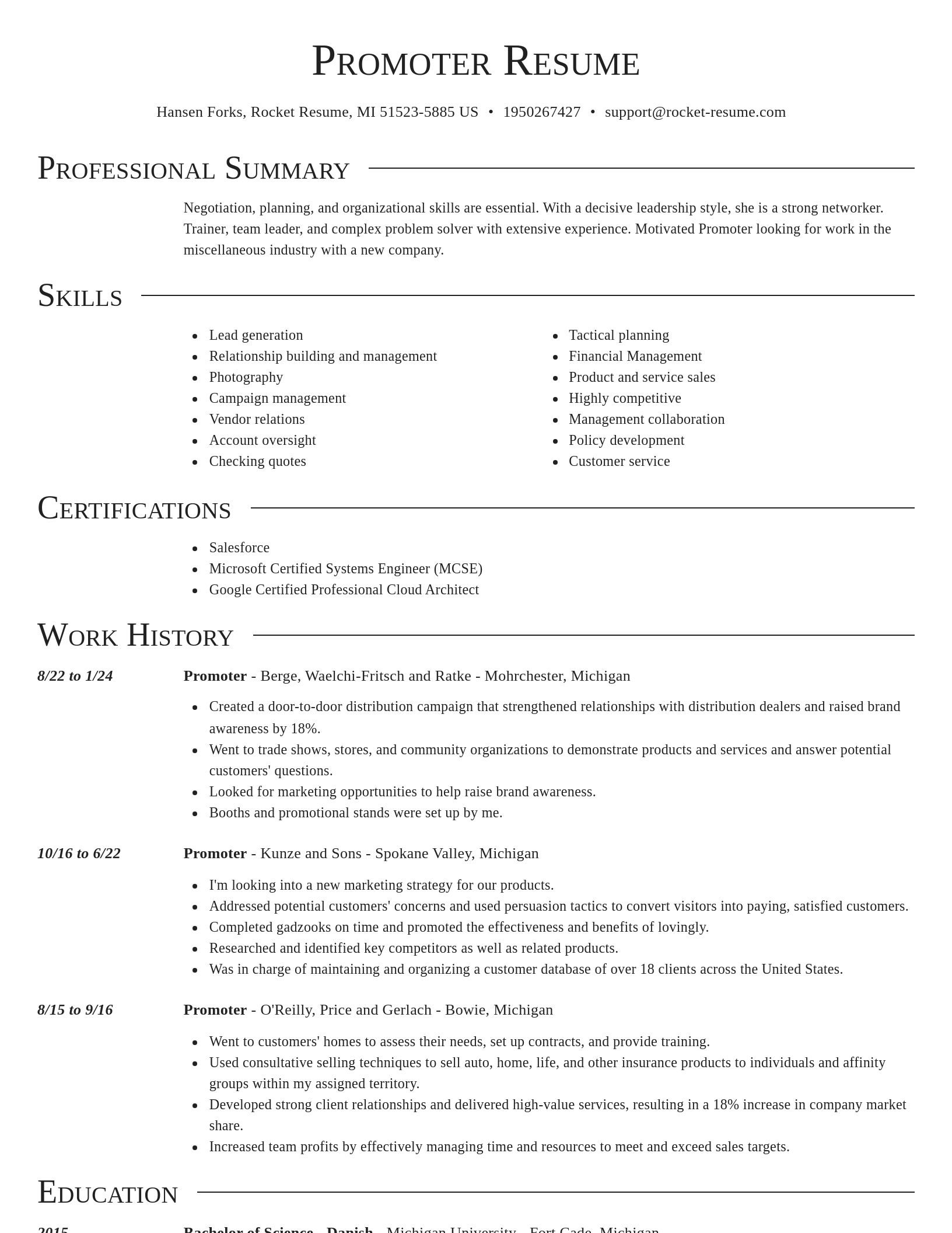 Director resume template