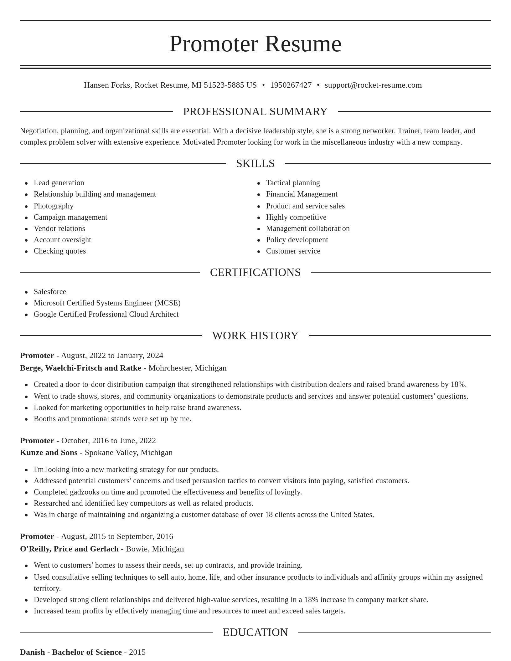 Elegant resume template